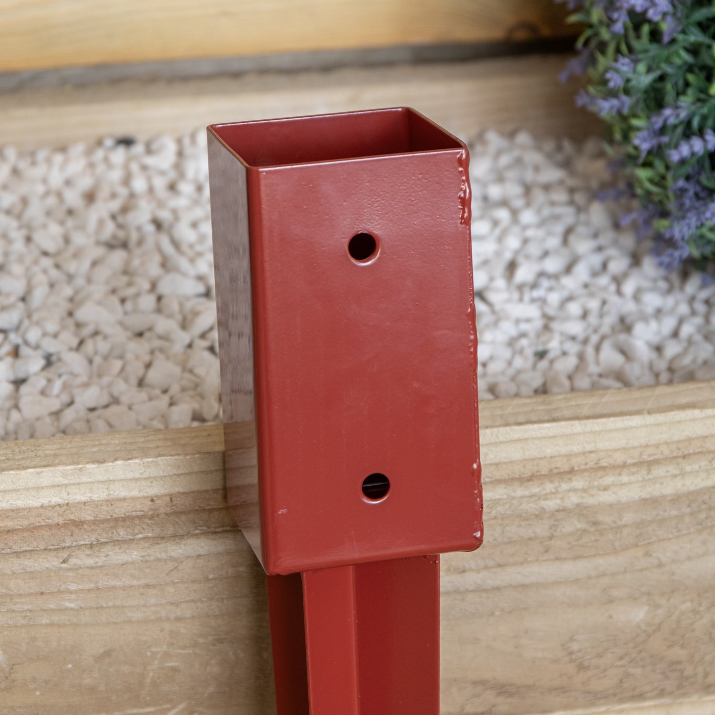 75mm x 75mm (3"x 3") Metal Garden Fence Post Holder & Spike