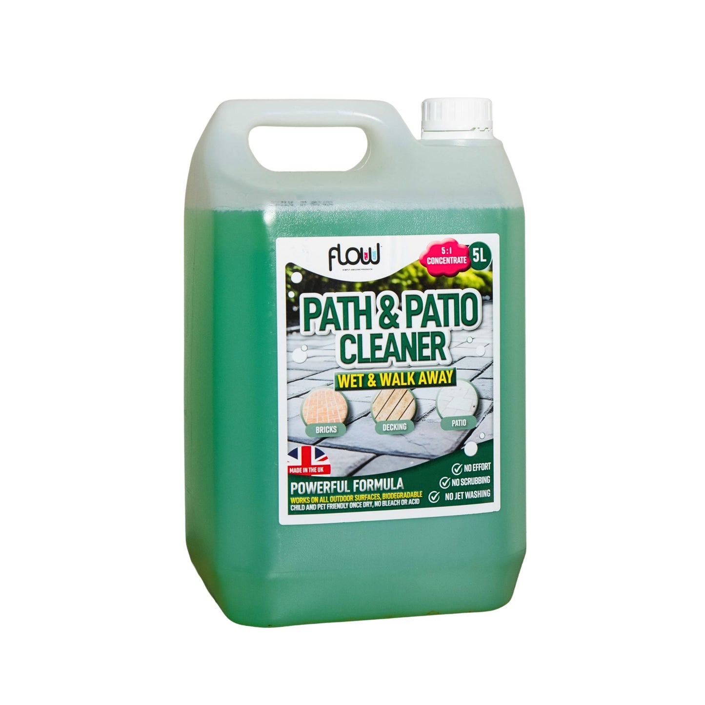 5 Litre Wet & Walk Away Patio Surface Cleaner Concentrate