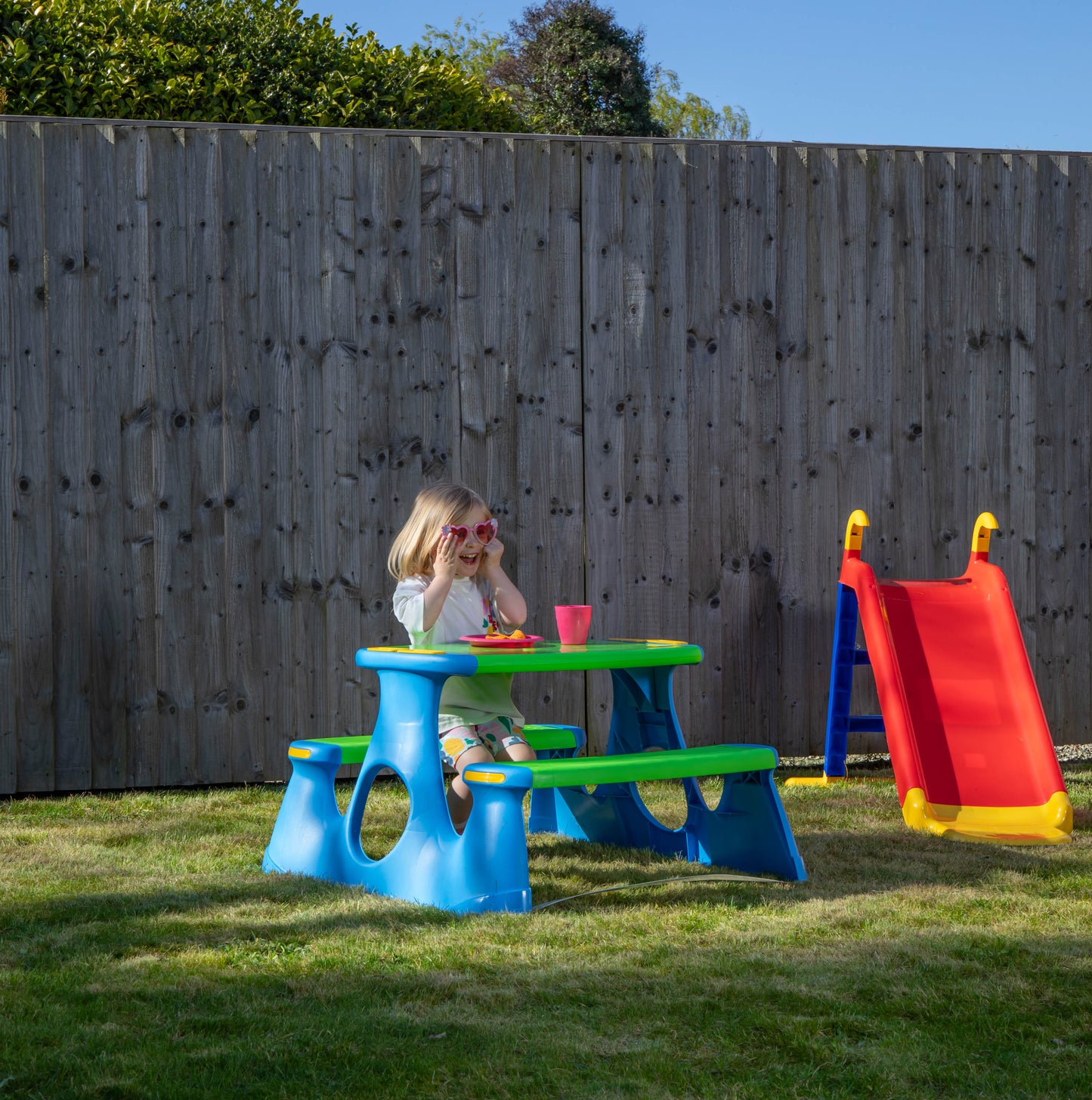 48cm Kids Outdoor Garden Patio Plastic Picnic Table and Bench