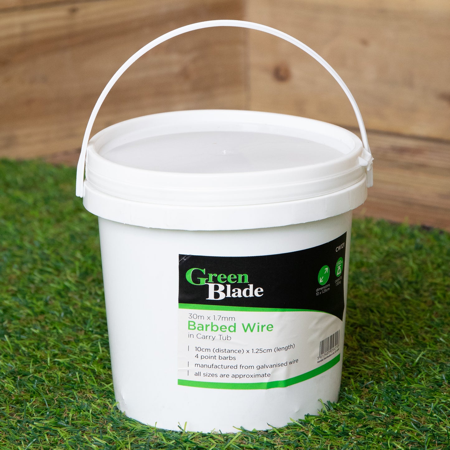 30m x 1.7mm Security Barbed Wire in Plastic Carry Storage Tub