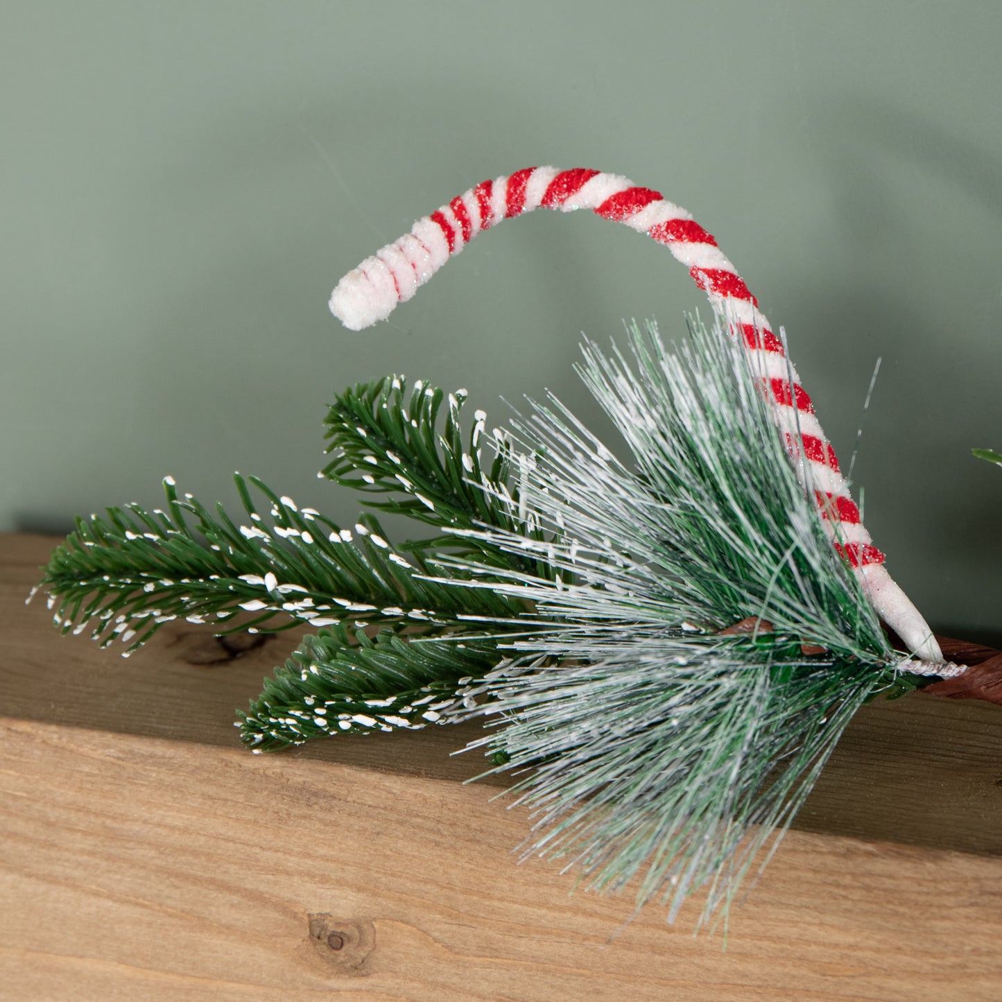1.3m Candy Swirls Christmas Garland with Frosted Pinecones and Candy Canes