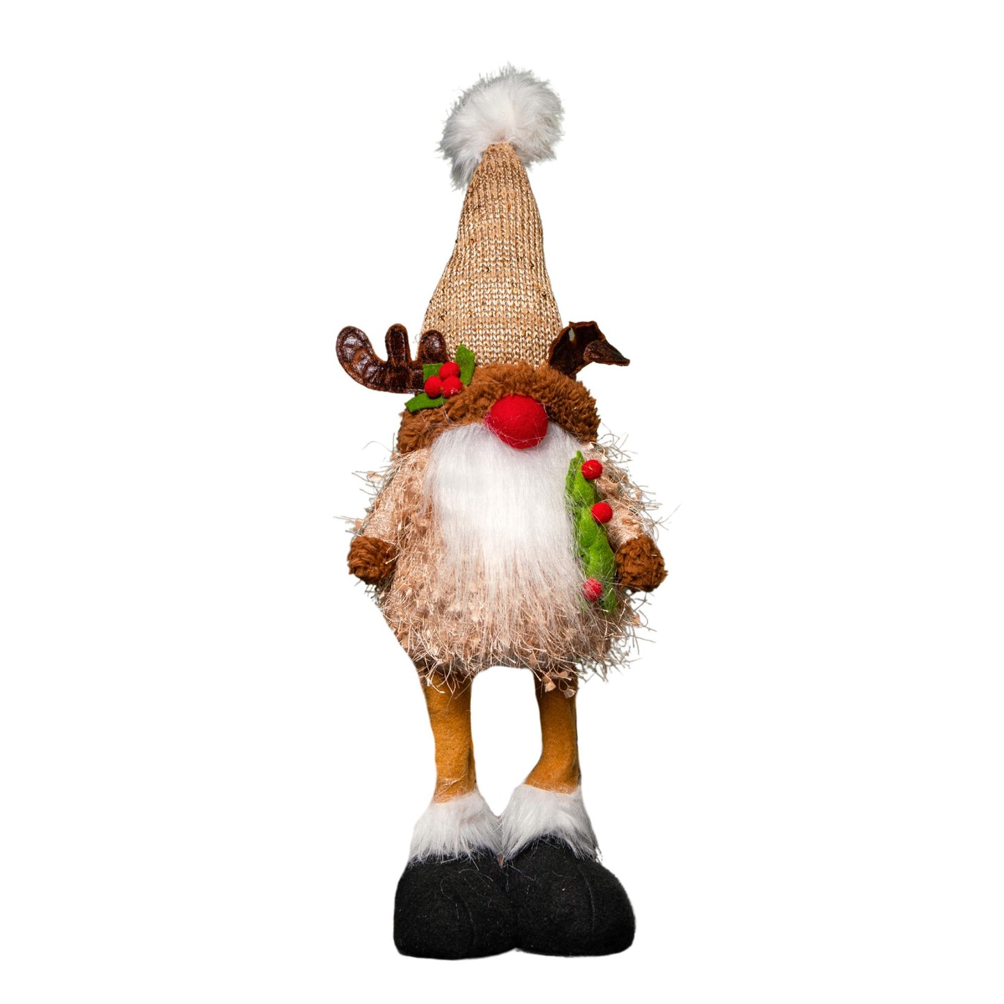 46cm Battery Operated Light up Standing Christmas Reindeer Gonk with Warm White LEDs