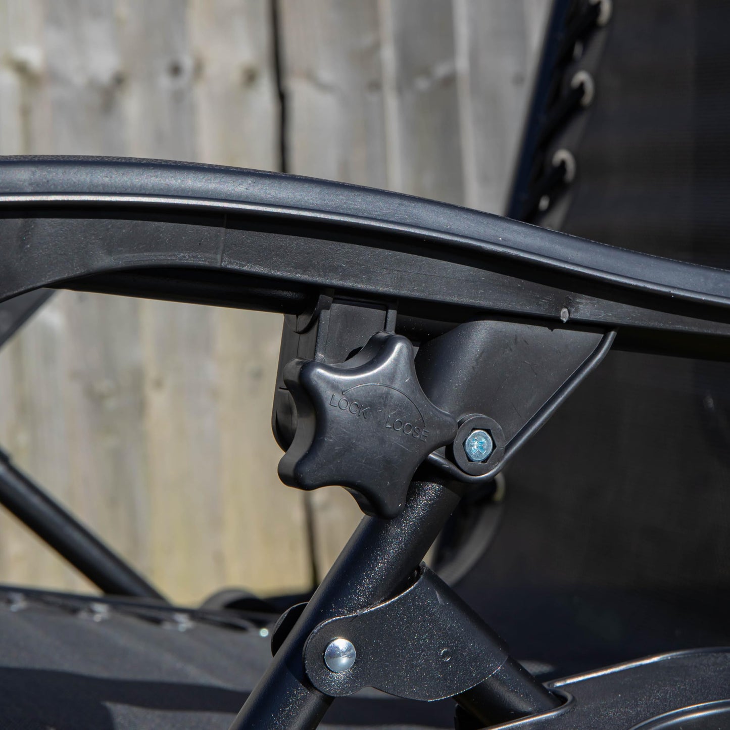 Factory Seconds Multi Position Garden Gravity Relaxer Chair Sun Lounger with Sun Canopy in Black