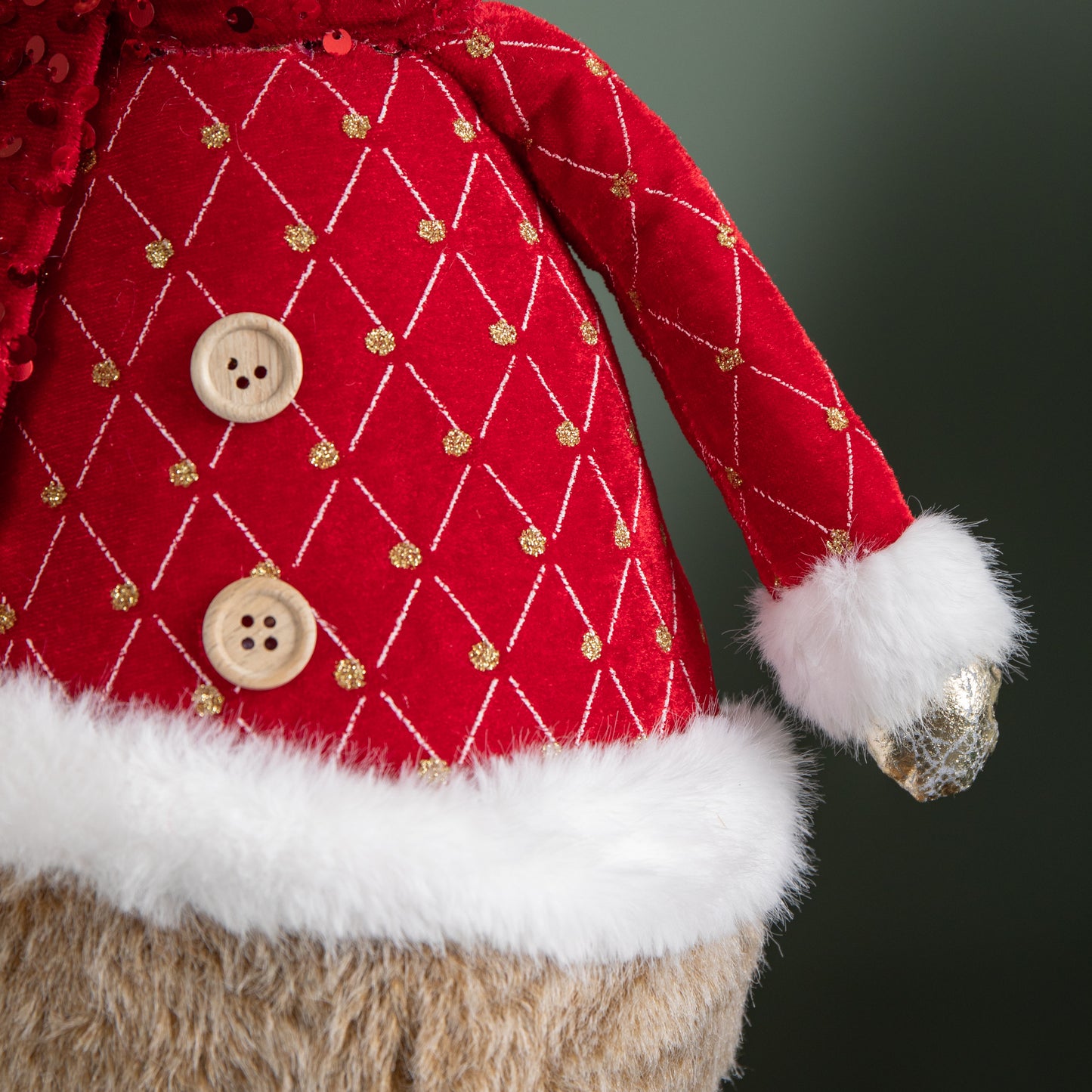 65cm Standing Plush Golden Cupid Christmas Reindeer Decoration