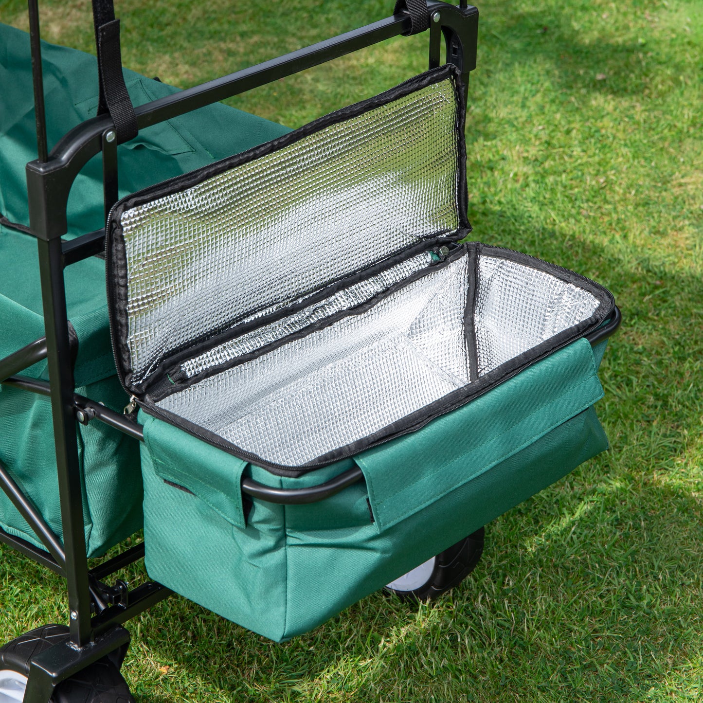 Folding Festival Camping Storage Trolley with Canopy & Waterproof Cover 100Kg capacity