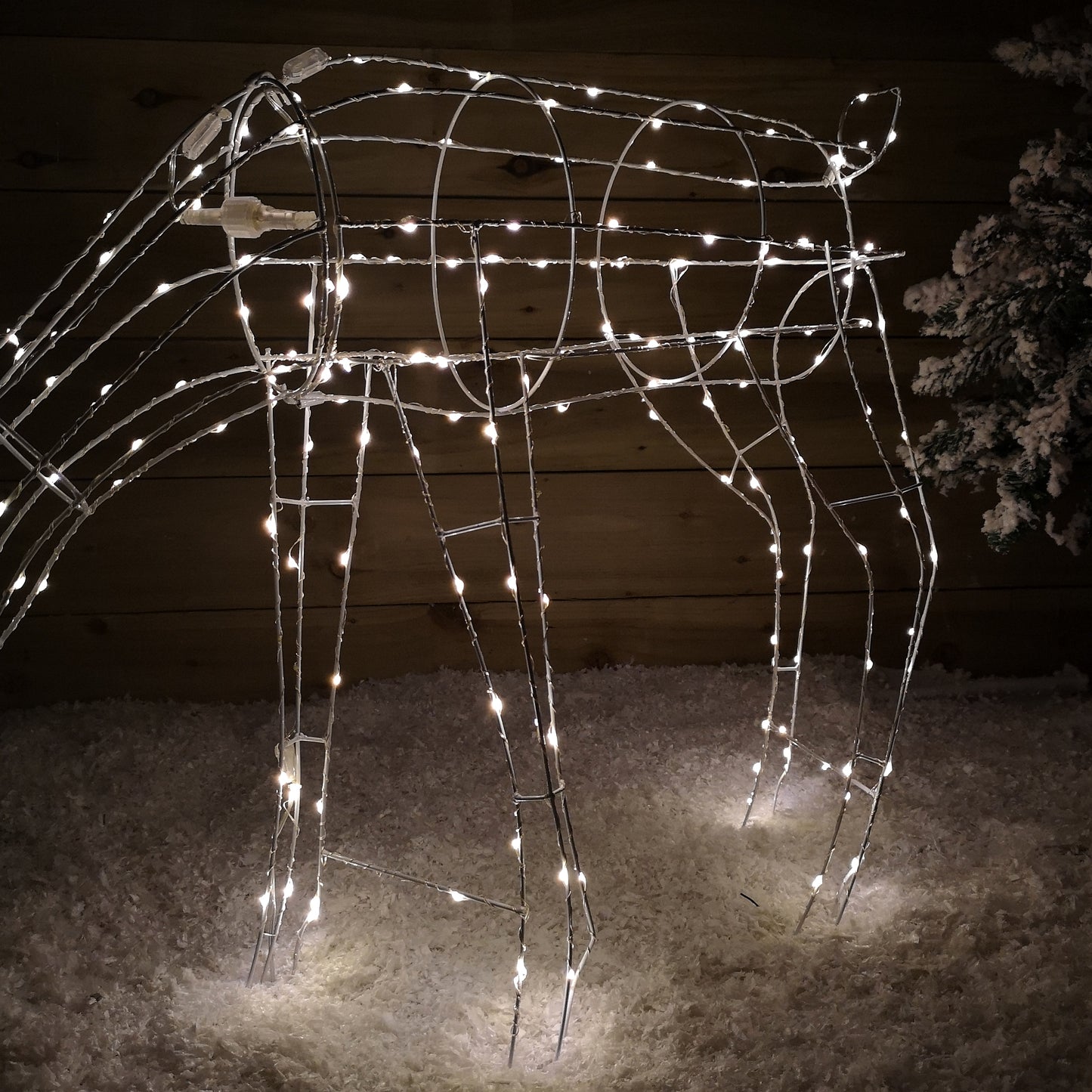 63cm Outdoor Twinkling LED Grazing Reindeer Christmas Decoration in Warm White