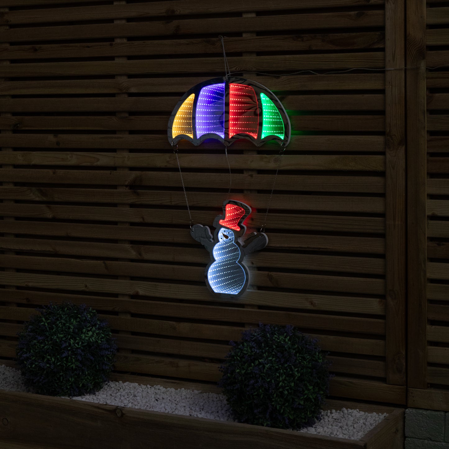 60cm LED Infinity Light Snowman Hanging Parachute