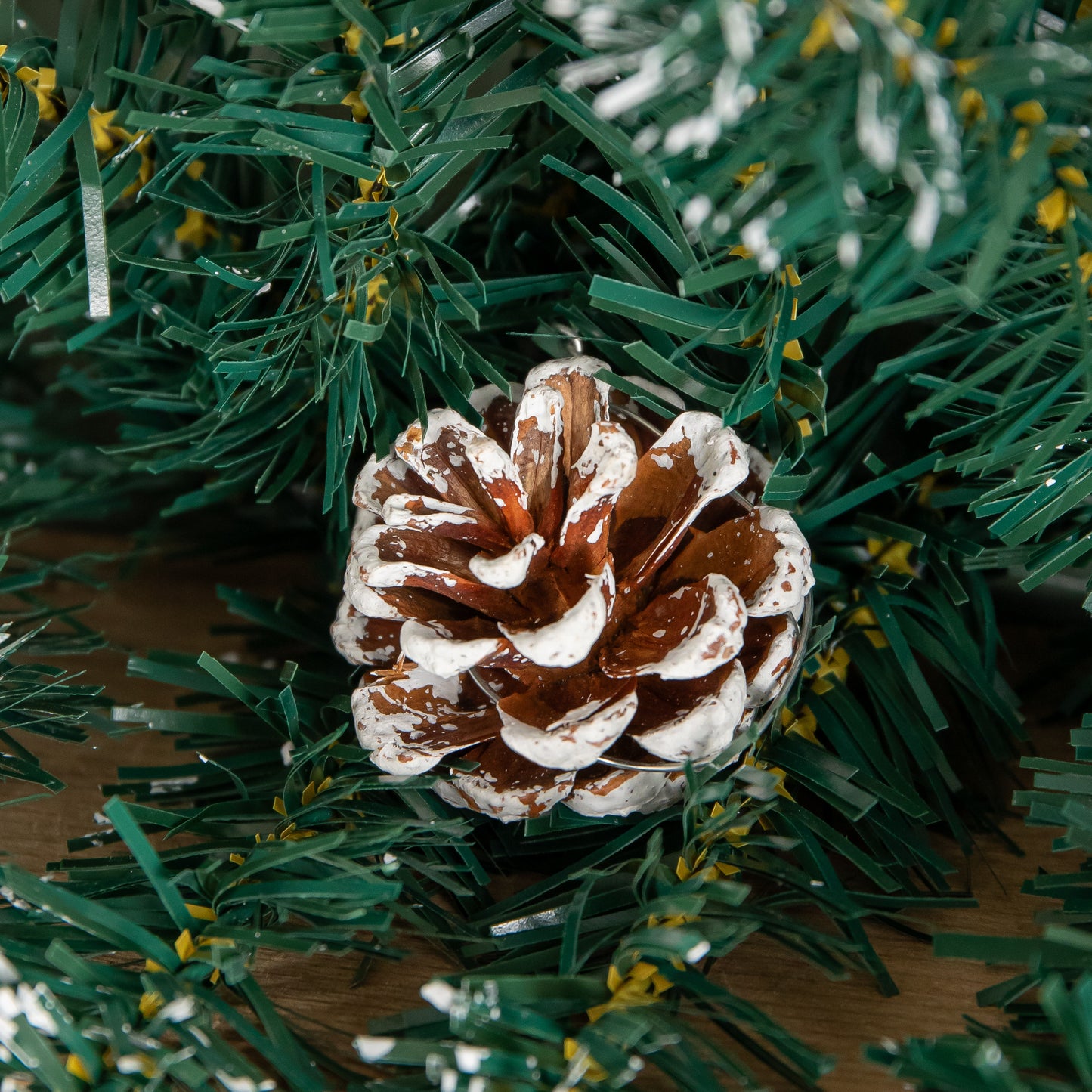 2.7m Green Christmas Garland with Pine Cones and Red Berries
