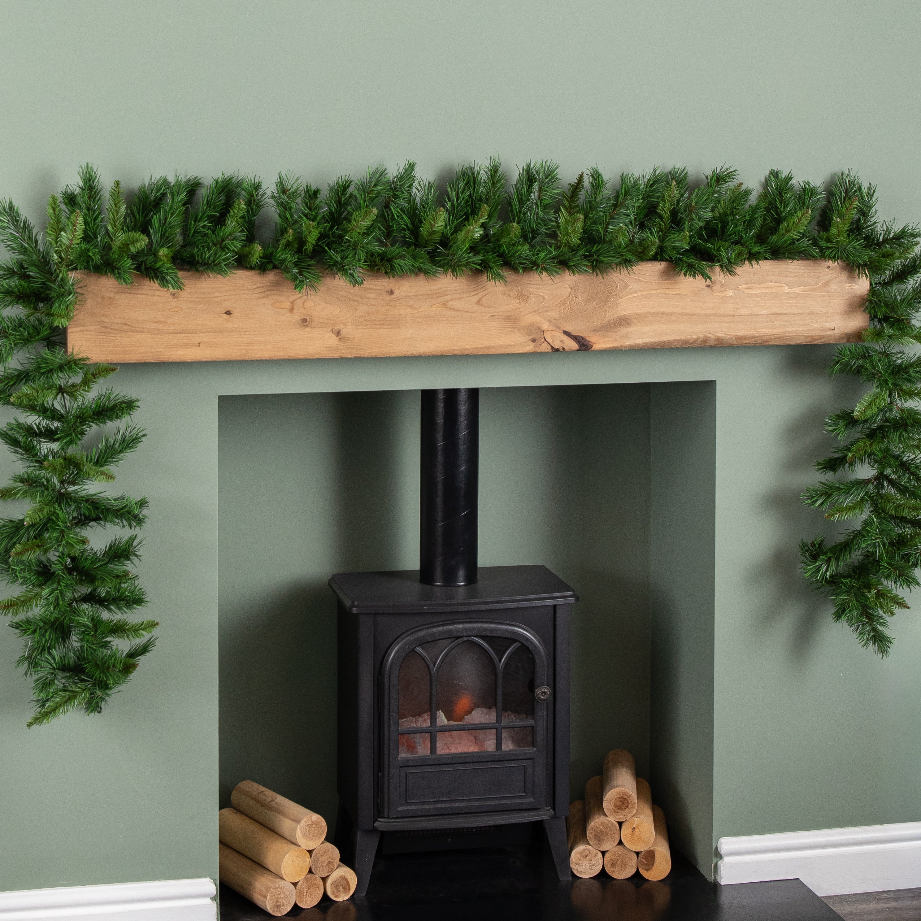 2.7m Plain Kateson Fir Christmas Garland 180 Tips