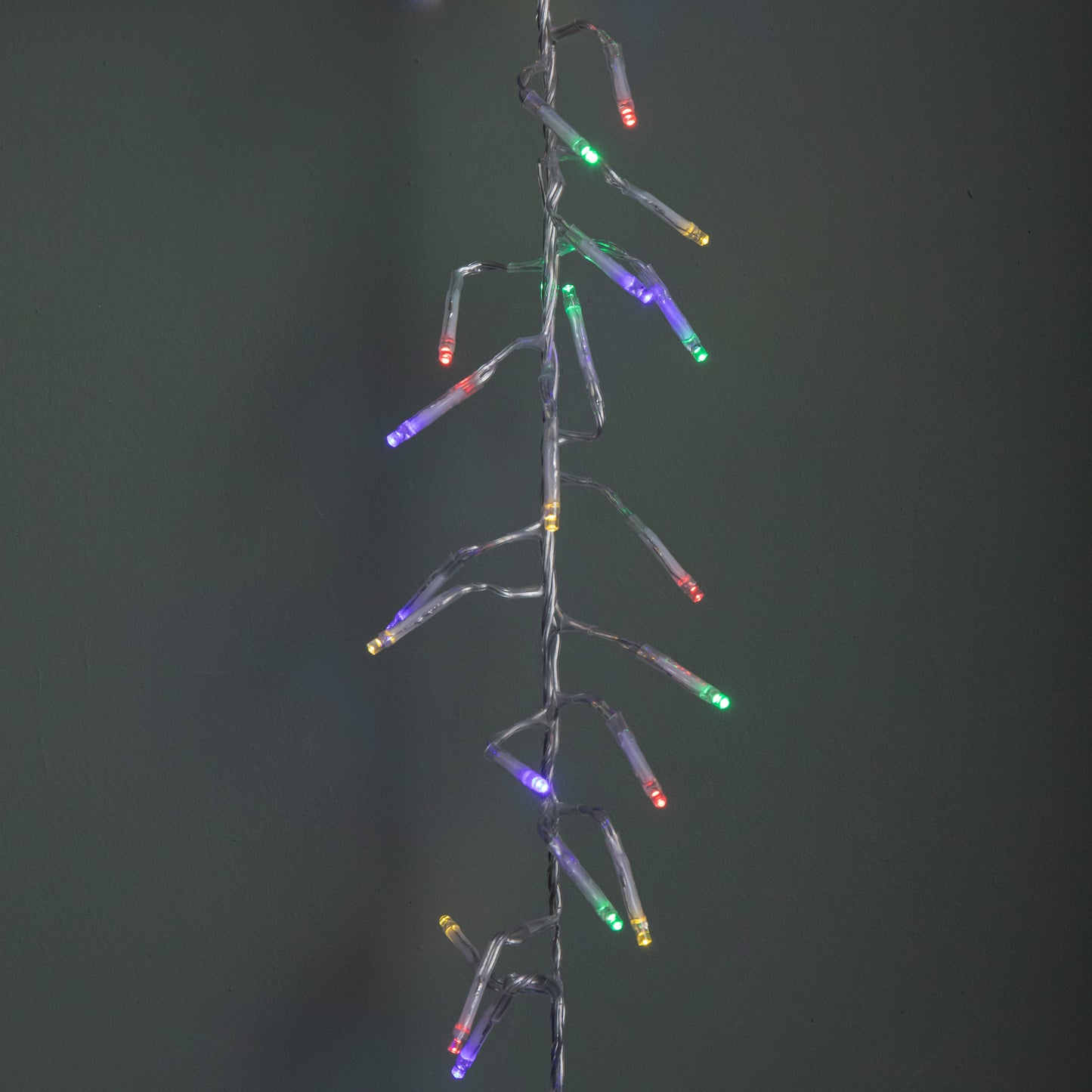 9.3m 720 LED Christmas Cluster String Lights with Timer in Multi-Coloured on Clear Cable