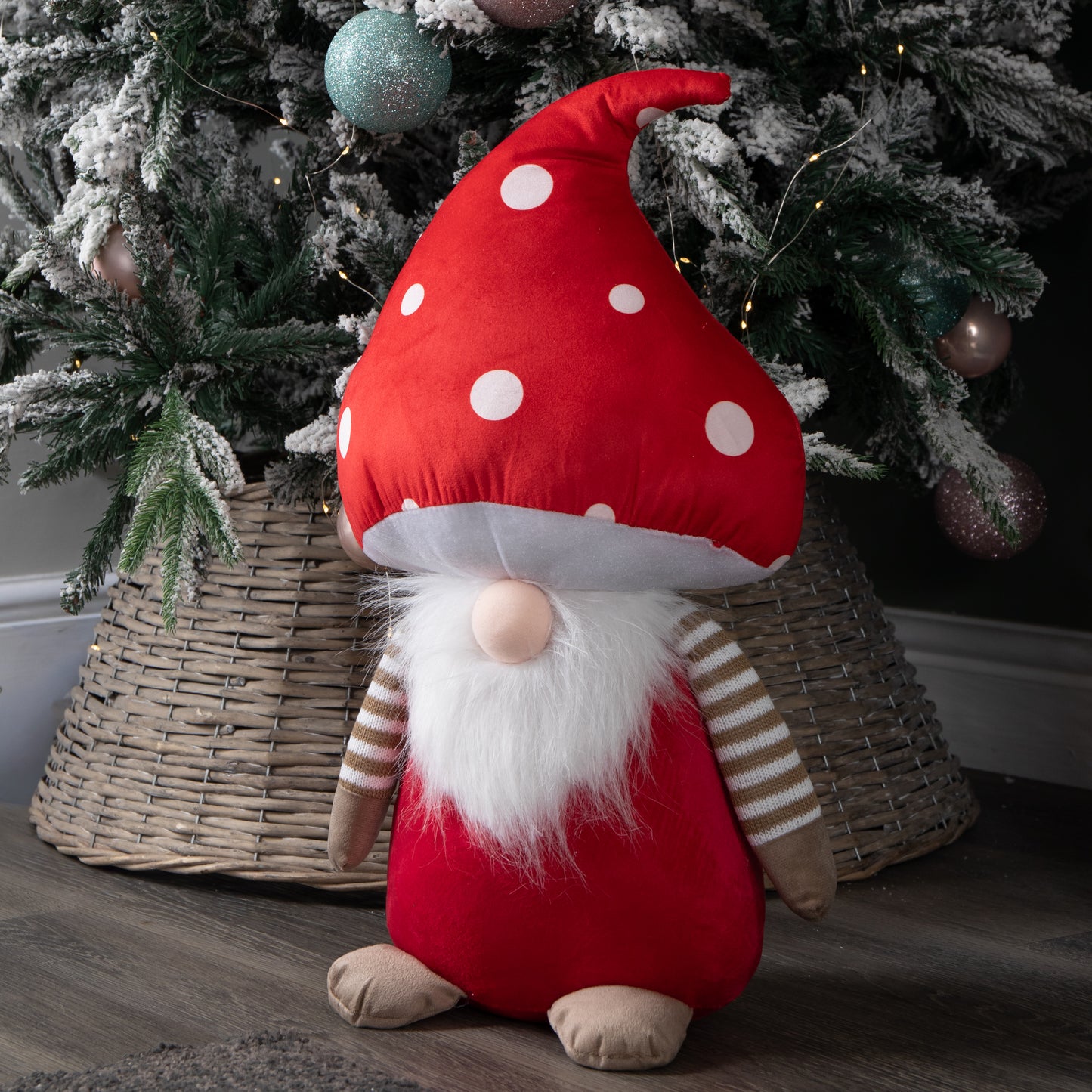 50cm Red Soft Festive Porta-Bella Christmas Mushroom Gonk Decoration
