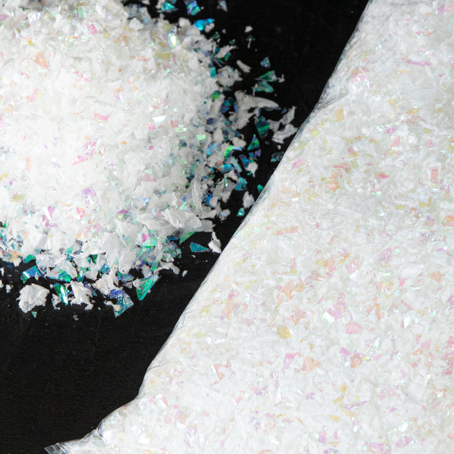 3 Pack of 150g of Frosted Iridescent Fake Christmas Snow Decoration