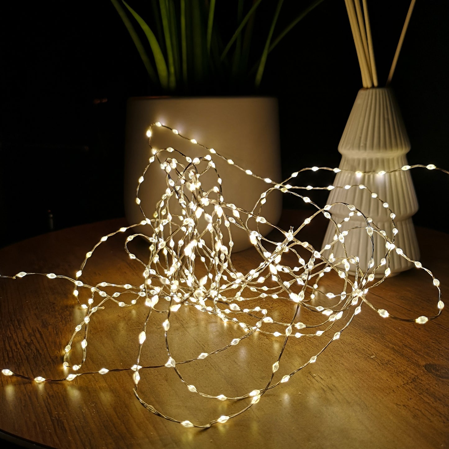9.6m Compact MicroBrights Christmas Lights with 600 LEDs in Warm White