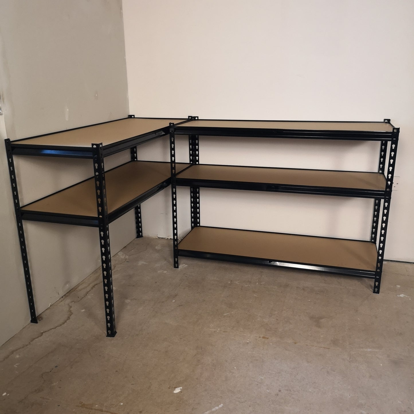 Garage Shelving 122cm Wide & 183cm High Heavy Duty 5 Tier Multipurpose Metal Racking Unit / Warehouse Shelving Storage in Black