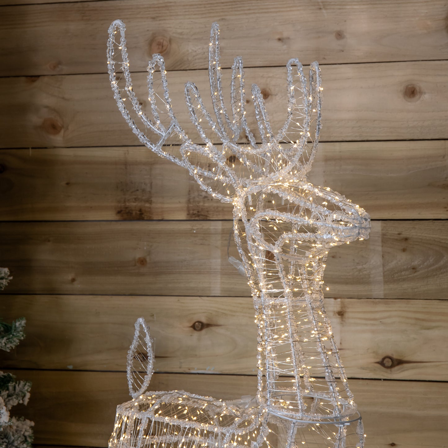 1.03m Light up Acrylic Christmas Reindeer Decoration with 1040 Warm White LEDs