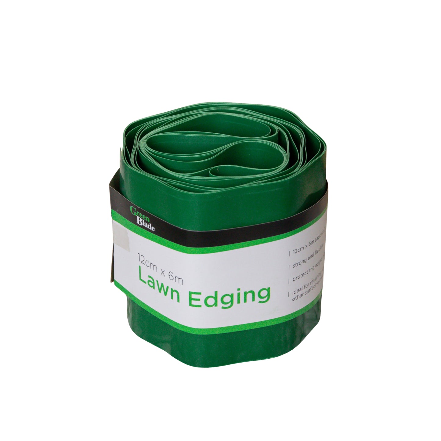 12cm x 6m Plastic Corrugated Lawn Garden Edging Border in Green
