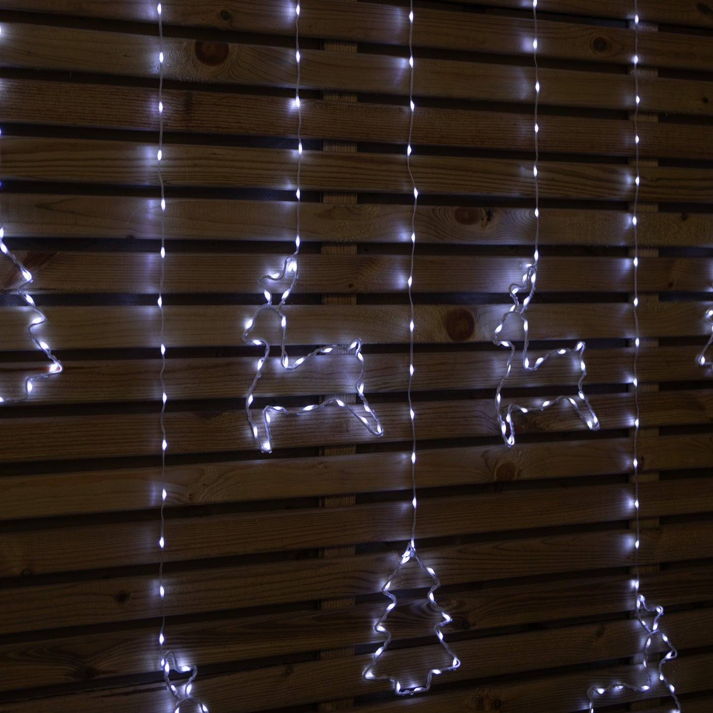 1.2 x 1.1m Christmas Window Curtain Light with 327 Cool White LEDs