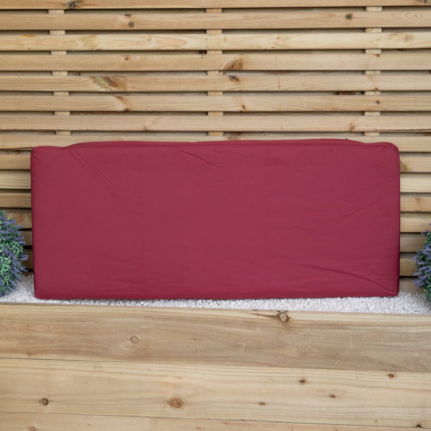 99 x 41cm Cushion Base for 2 Seater Wooden Garden Bench in Burgundy