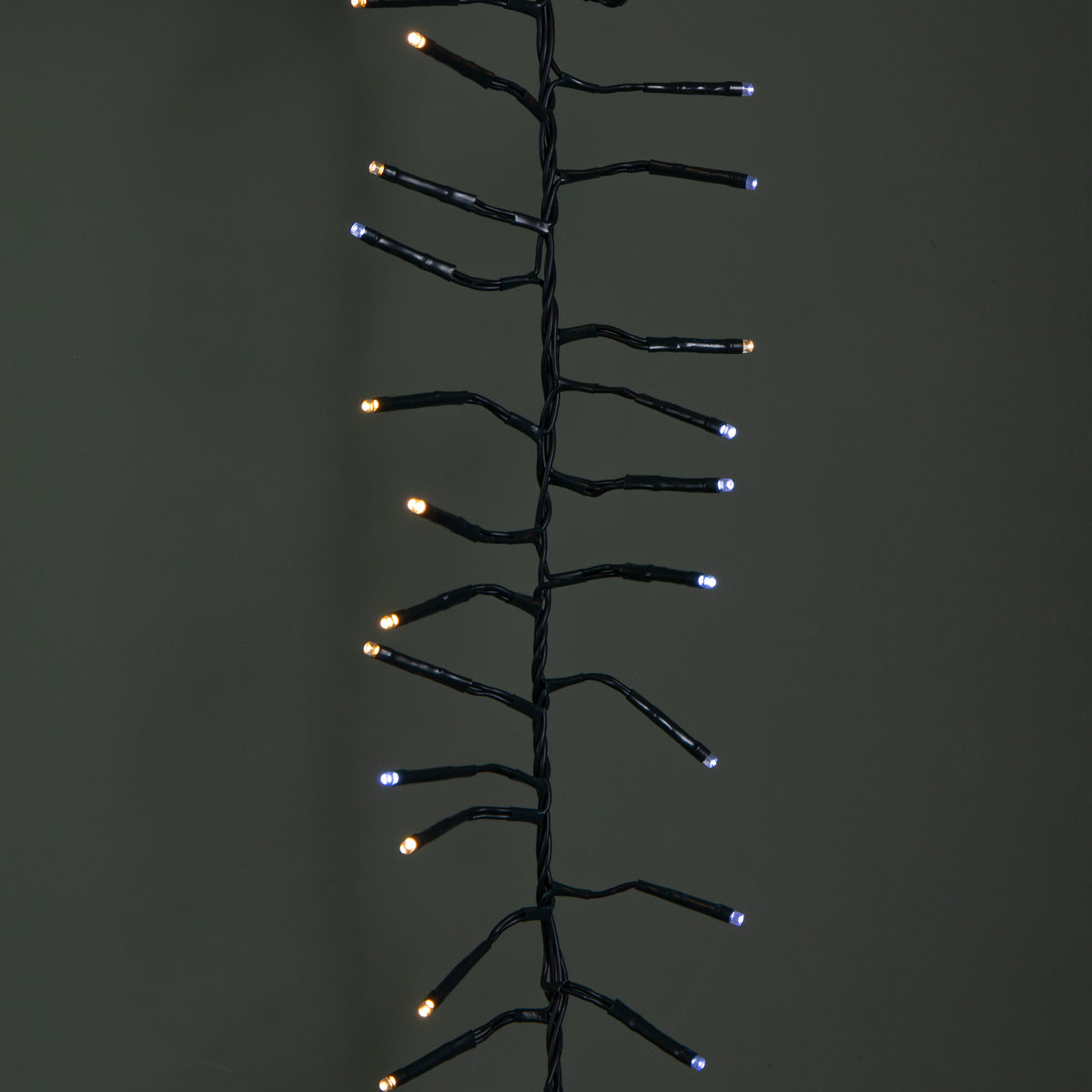 62.5m 5000 LED Christmas Cluster Multi-Action String Lights with Timer in White & Warm White