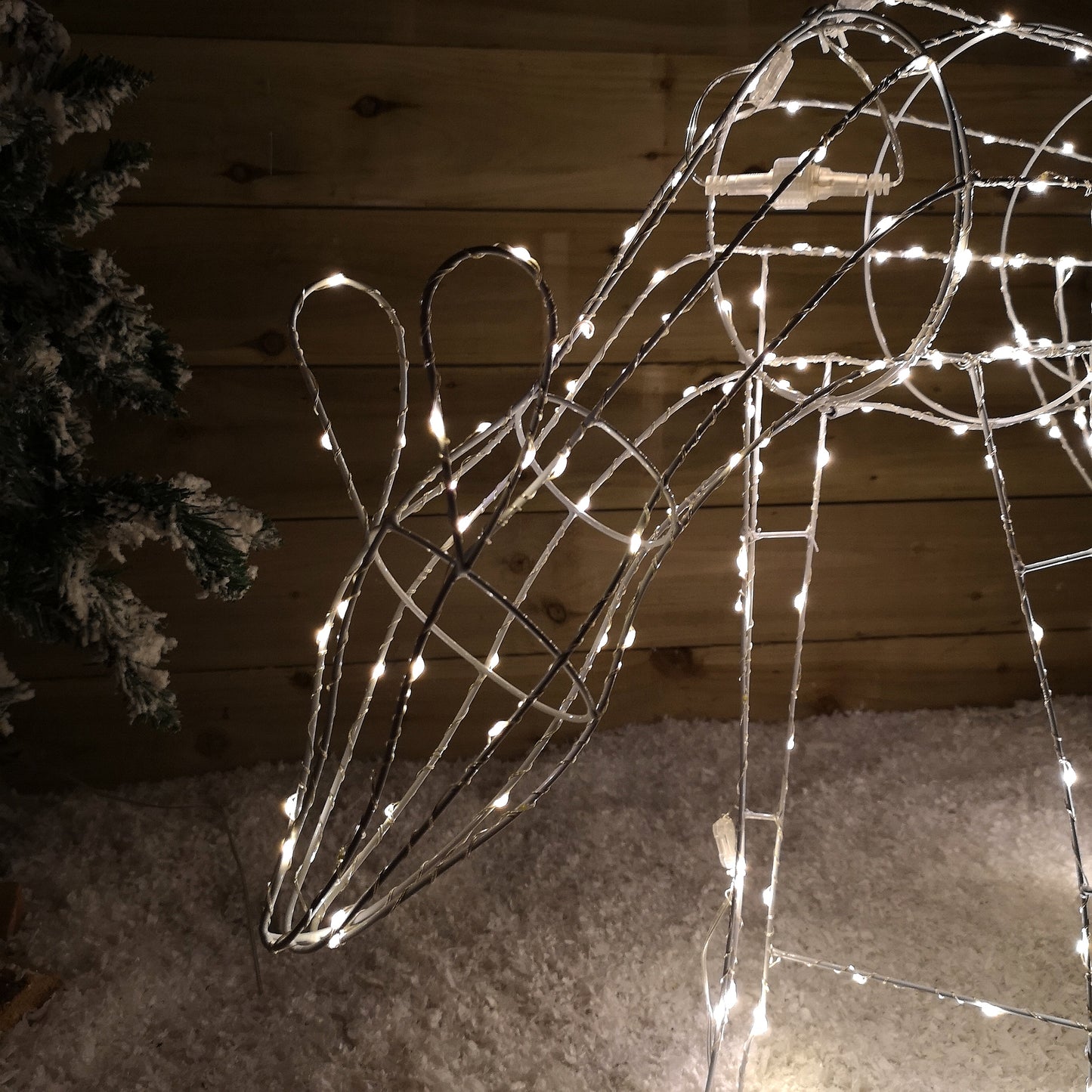 63cm Outdoor Twinkling LED Grazing Reindeer Christmas Decoration in Warm White