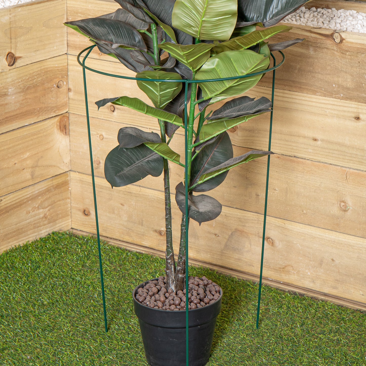 Pack of 3 Tom Chambers Urban Metal Herbaceous Garden Plant Support Ring Large 40cm x 60cm