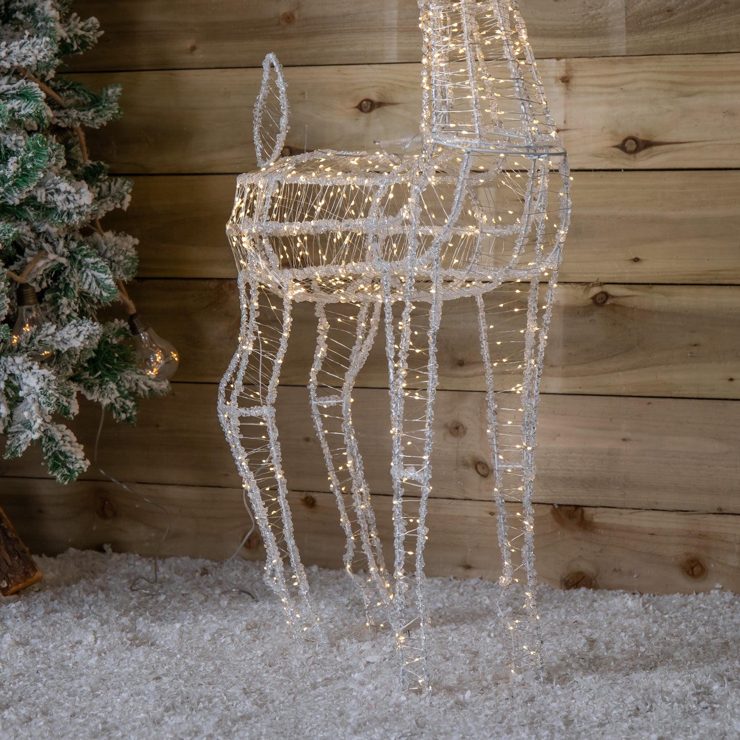 1.03m Light up Acrylic Christmas Reindeer Decoration with 1040 Warm White LEDs