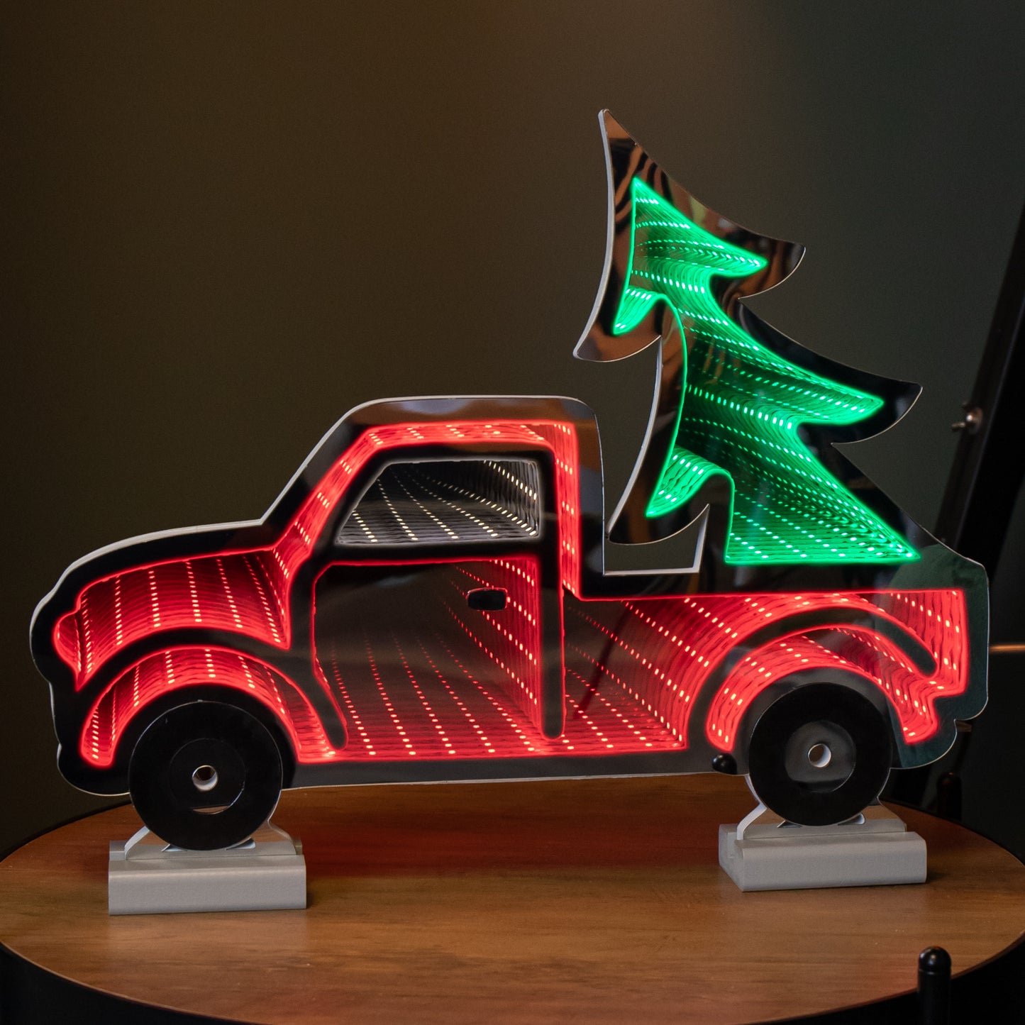40cm LED Infinity Light Red Truck