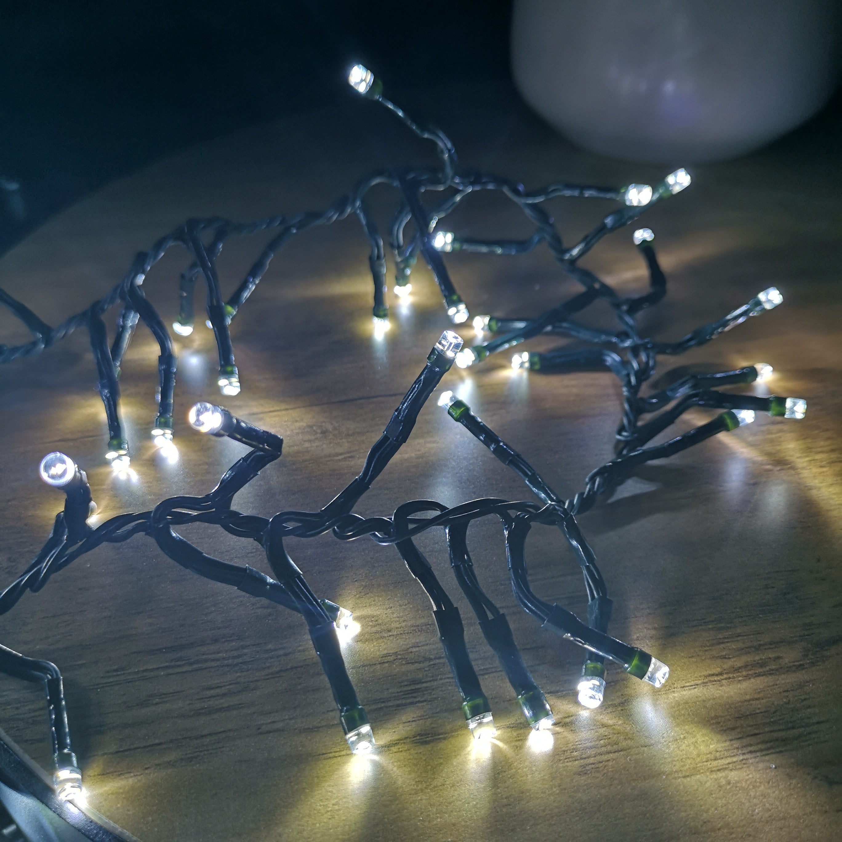 4.5m White or Warm White Colour Changing Connectable Cluster LED Lights Christmas Decorations