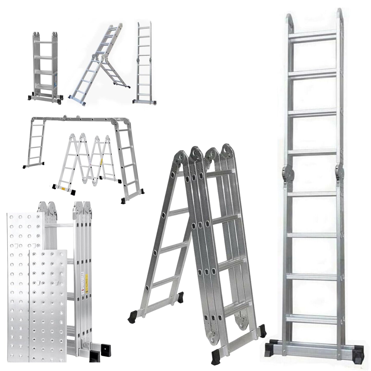 4.6m Large Lightweight Aluminium Folding Multi-position Work Platform Ladder