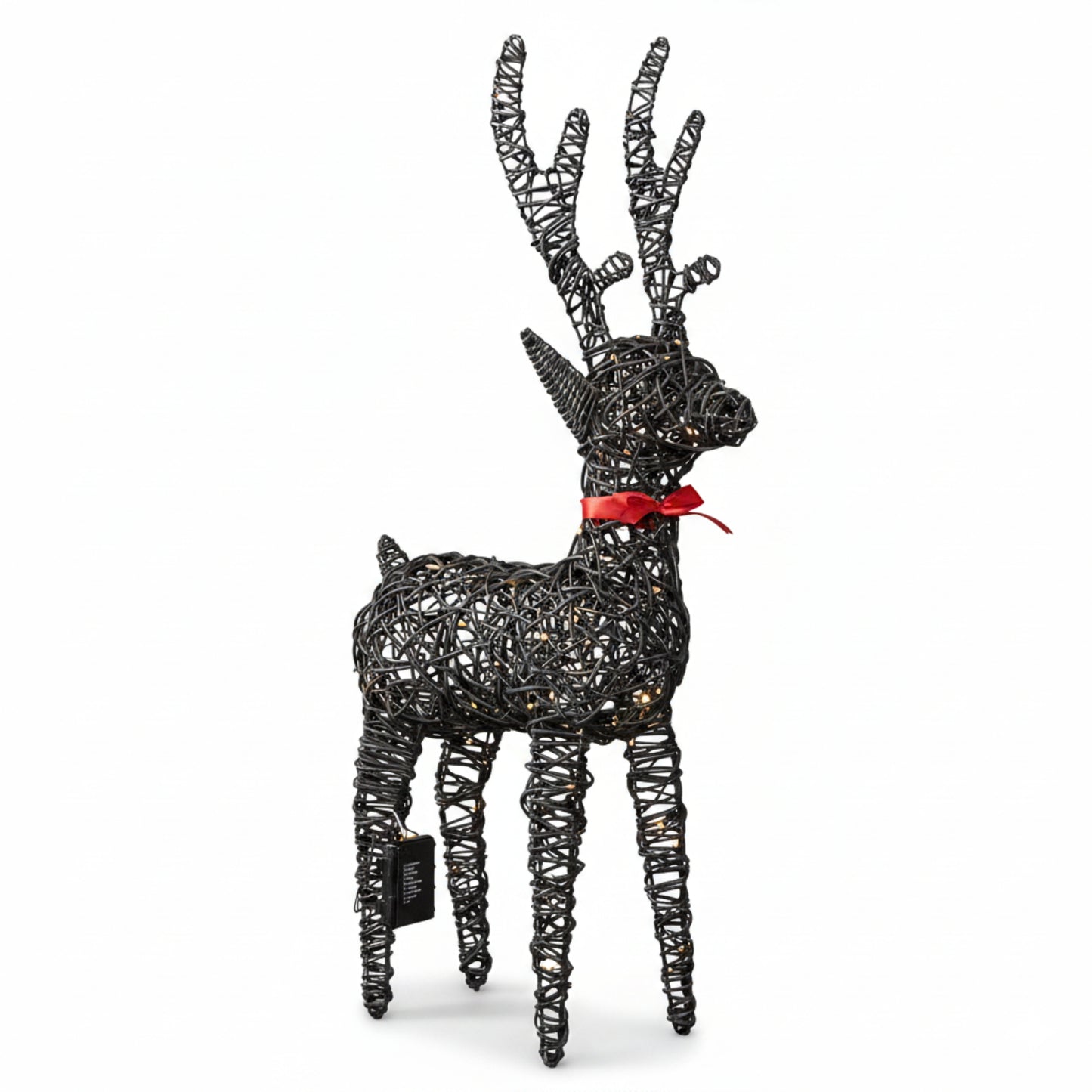 90cm Battery Operated Light up Brown Christmas Reindeer with 100 Warm White LEDs
