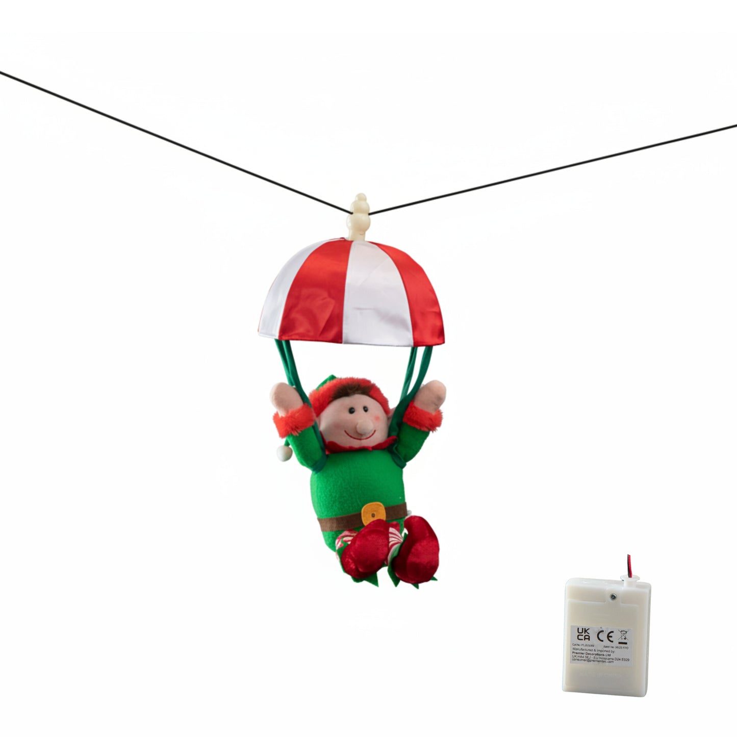 45cm Animated and Musical Kicking Christmas Elf Decoration