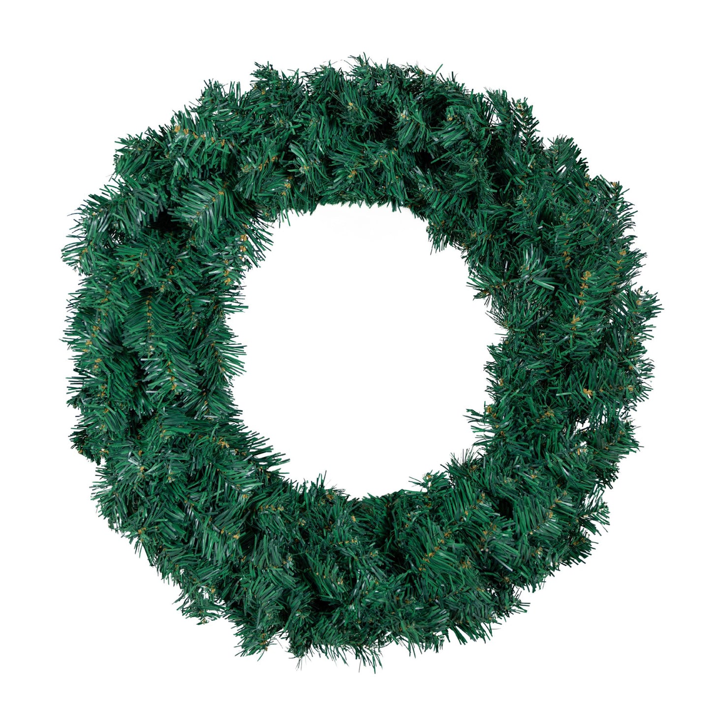 60cm Samuel Alexander Plain Green Artificial Hanging Christmas Wreath with 160 Tips