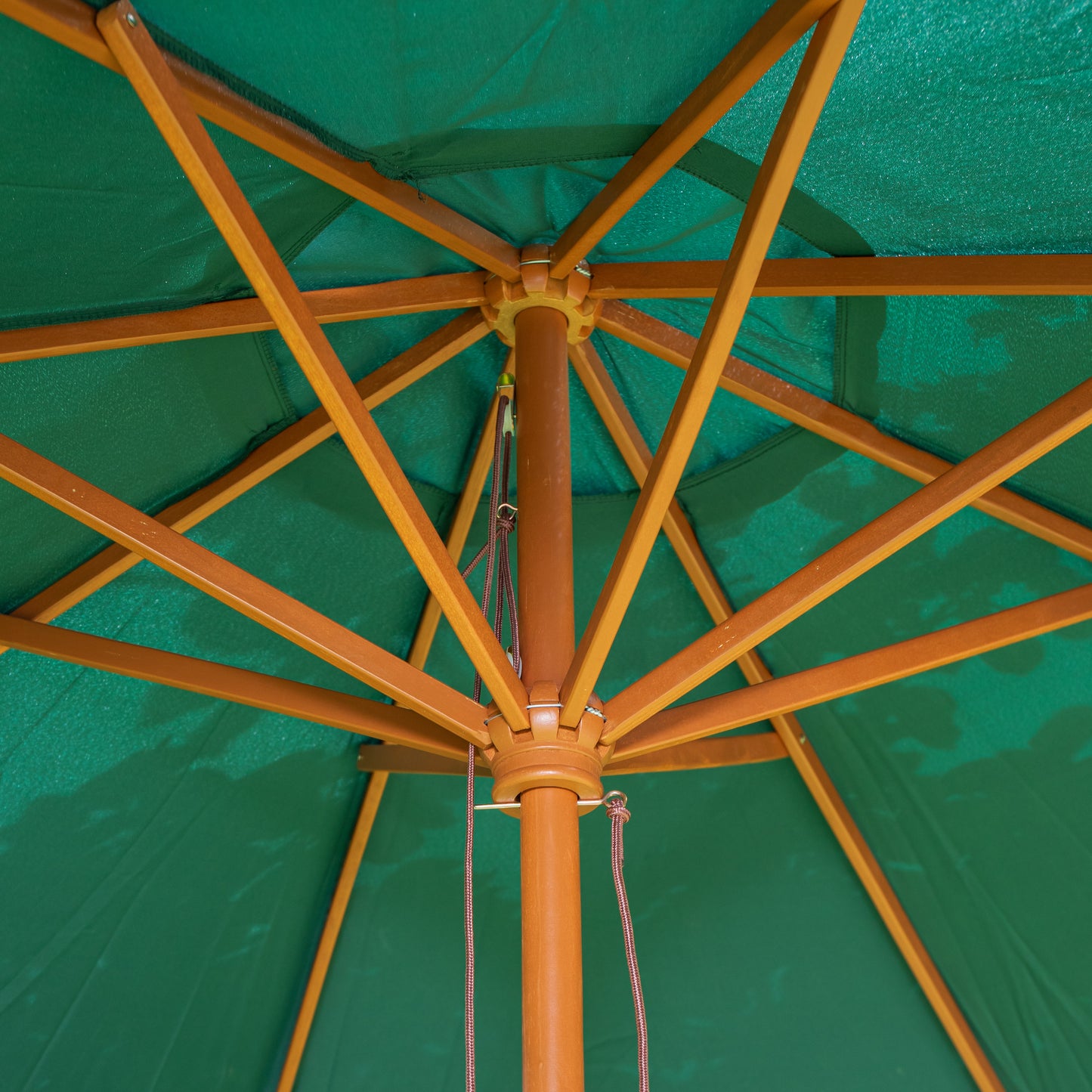 Samuel Alexander 2.7m Outdoor Wooden Garden Parasol Sun Shade with Carry Bag in Green