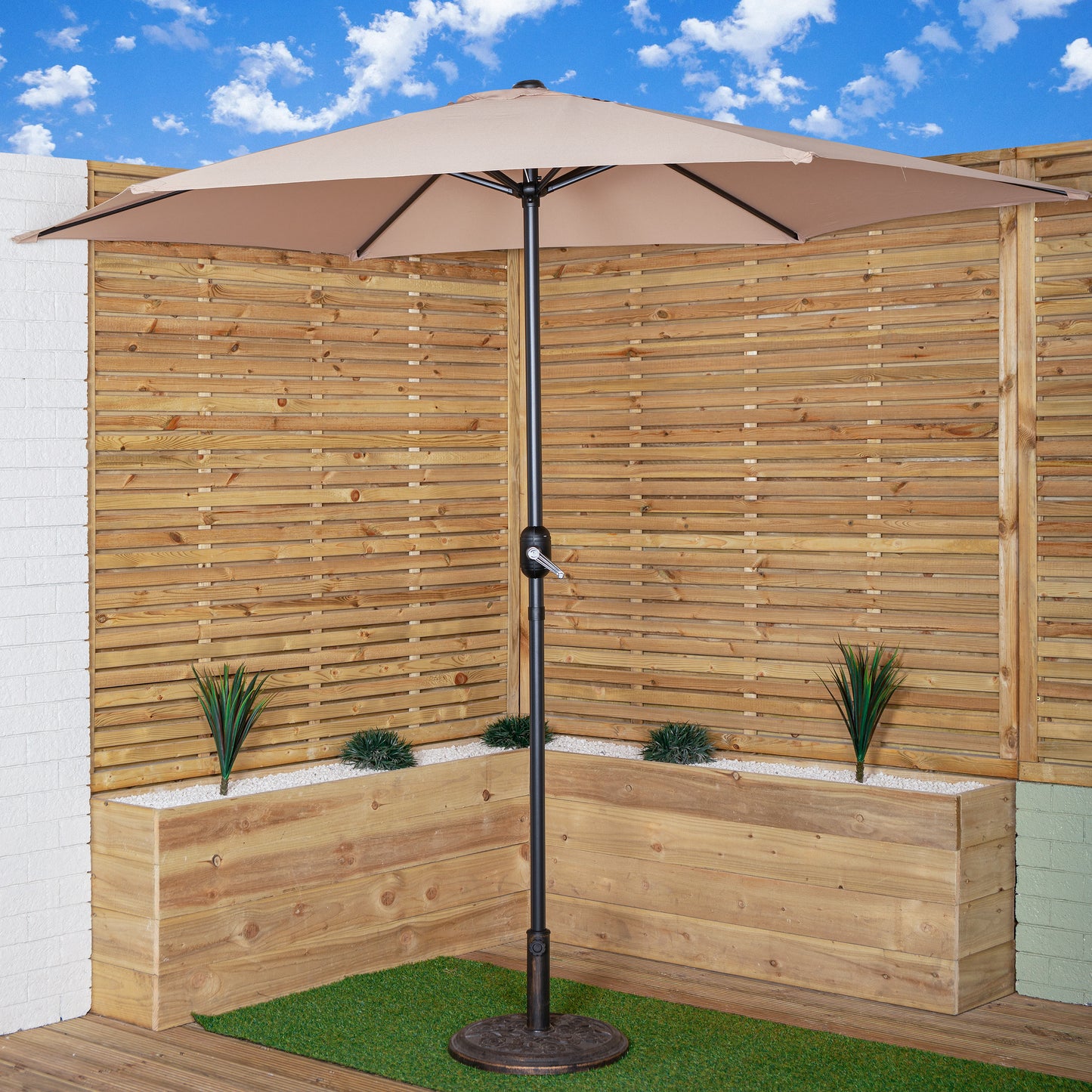 Choice of Colour Samuel Alexander 2.7m Havana Parasol with Crank Handle