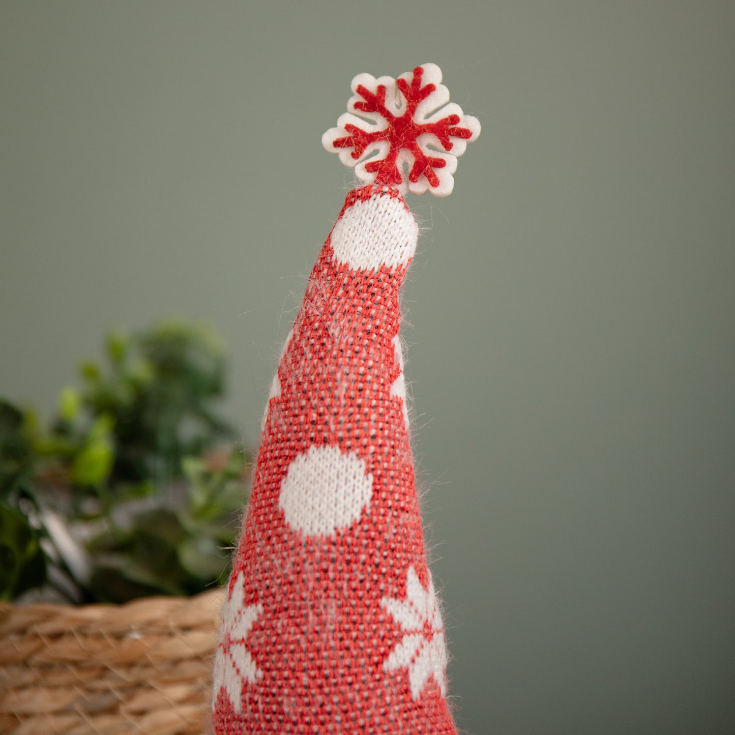 30cm Battery Operated Light up Christmas Standing Gonk Decoration in Red