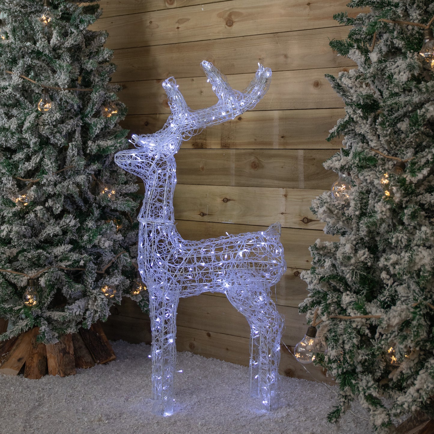 Factory Seconds: Christmas Lit Soft Acrylic Reindeer 160 White LED Indoor Outdoor