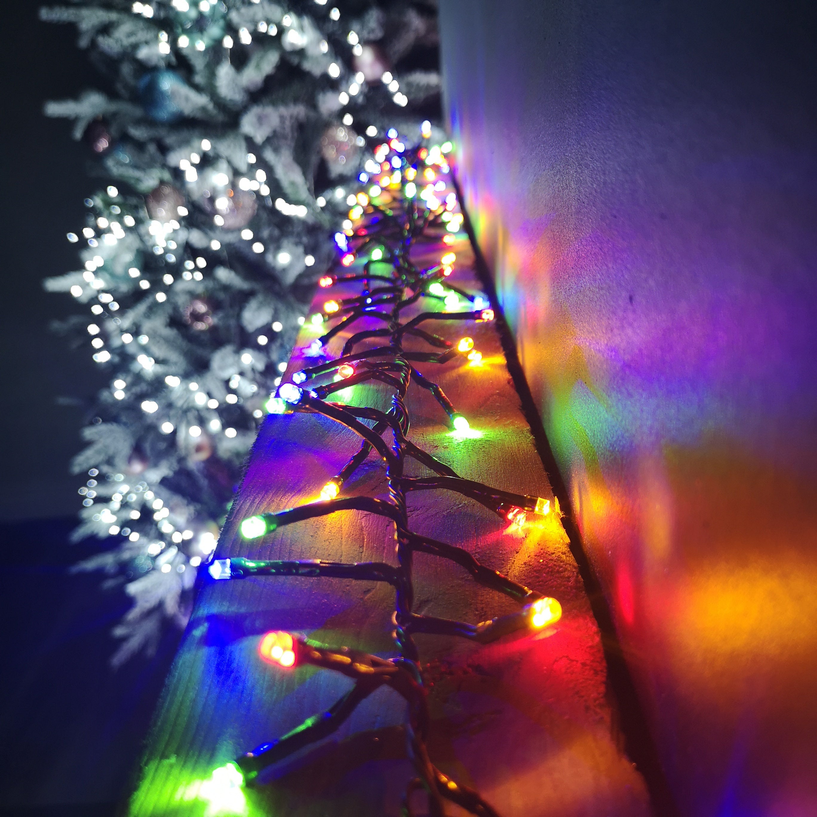 4.5m White or Multi Colour Colour Changing Connectable Cluster LED Lights Christmas Decorations