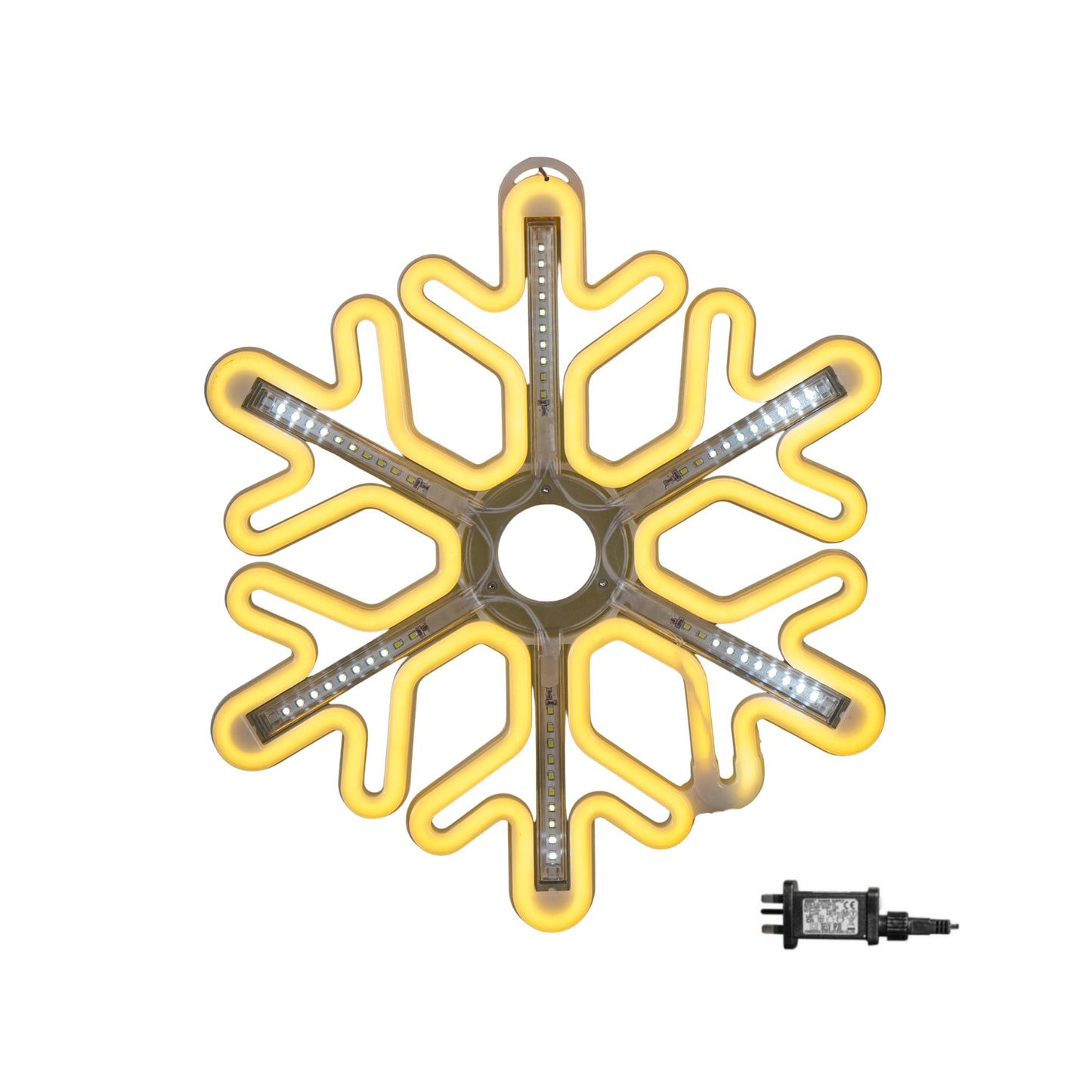40cm Light up Neon Flex Christmas Snowflake with Shooting Star Effect and LEDs