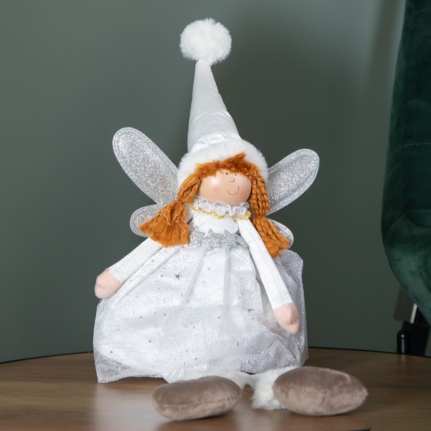 30cm Soft White Fairy Magic Christmas Decoration with Dangly Legs