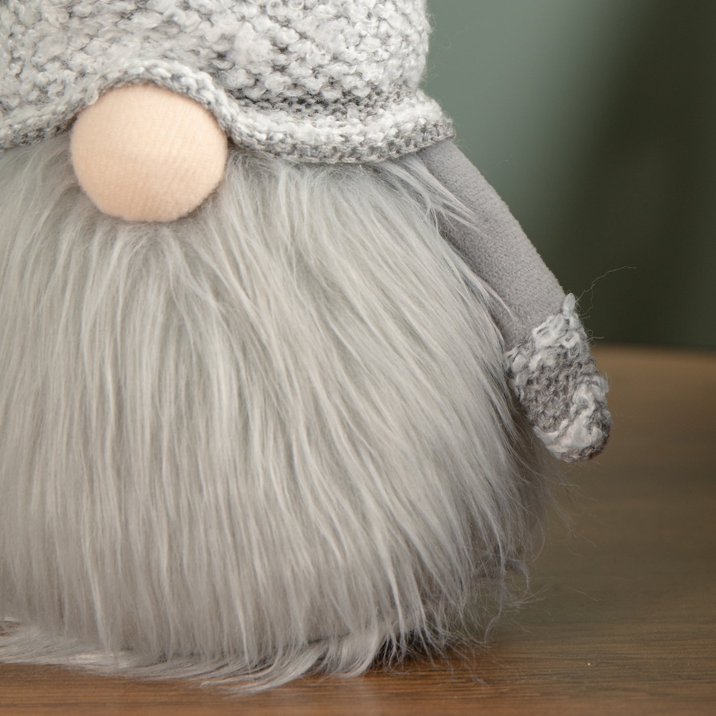 22cm Grey Plush Indoor Christmas Gonk Decoration