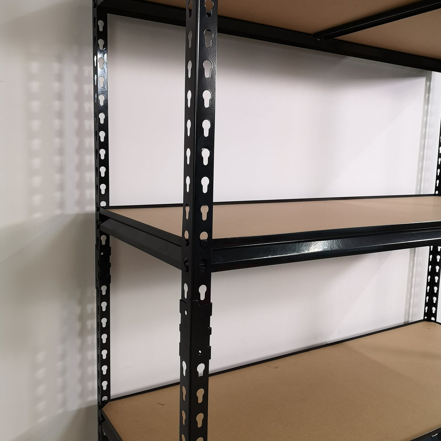 Garage Shelving 122cm Wide & 183cm High Heavy Duty 5 Tier Multipurpose Metal Racking Unit / Warehouse Shelving Storage in Black