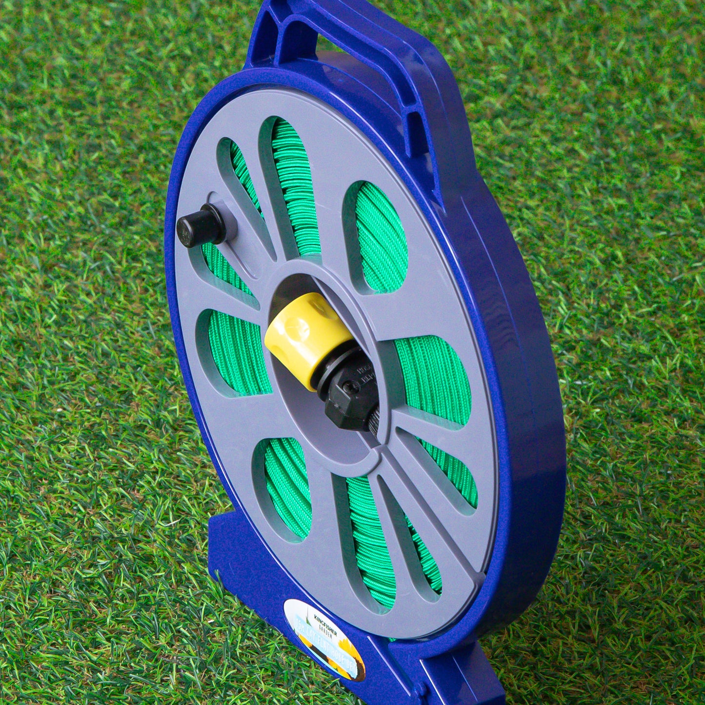 15m Lay-Flat Garden Hose Pipe with Storage Cassette