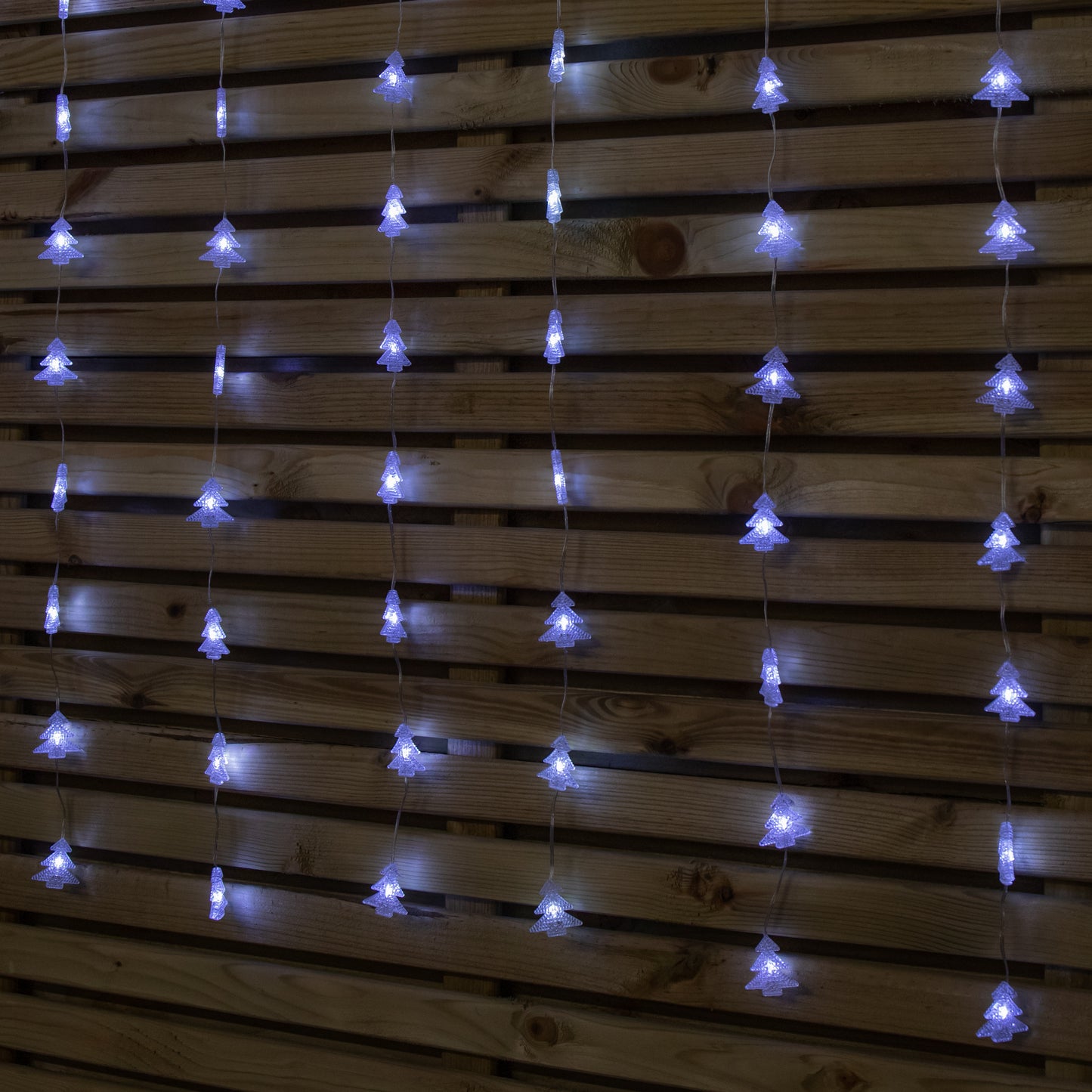 1.2 x 1.2m Light up Christmas Tree Curtain Lights with 108 White LEDs