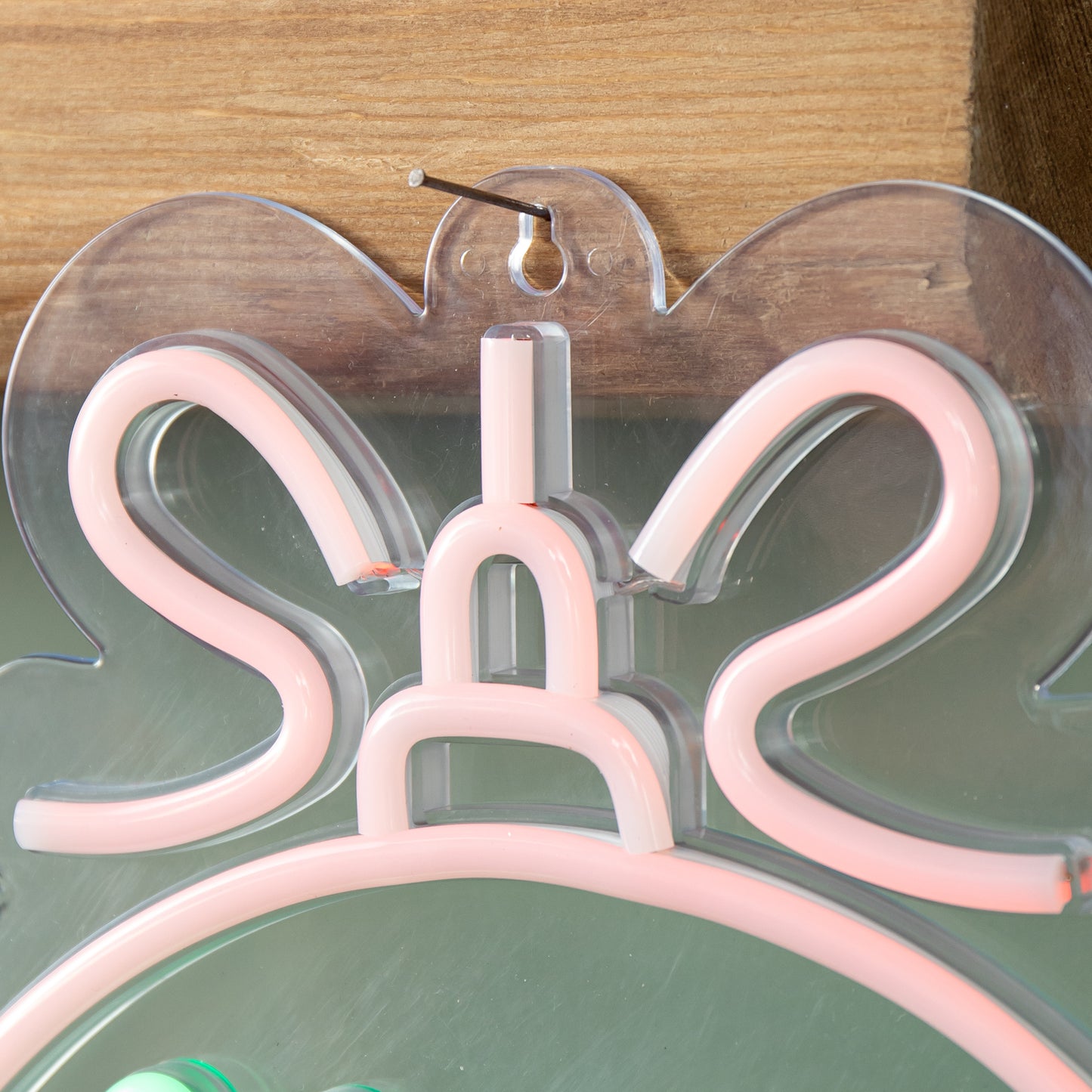 38cm x 40cm Light up Red and Green Neon Flex Merry Christmas Ball