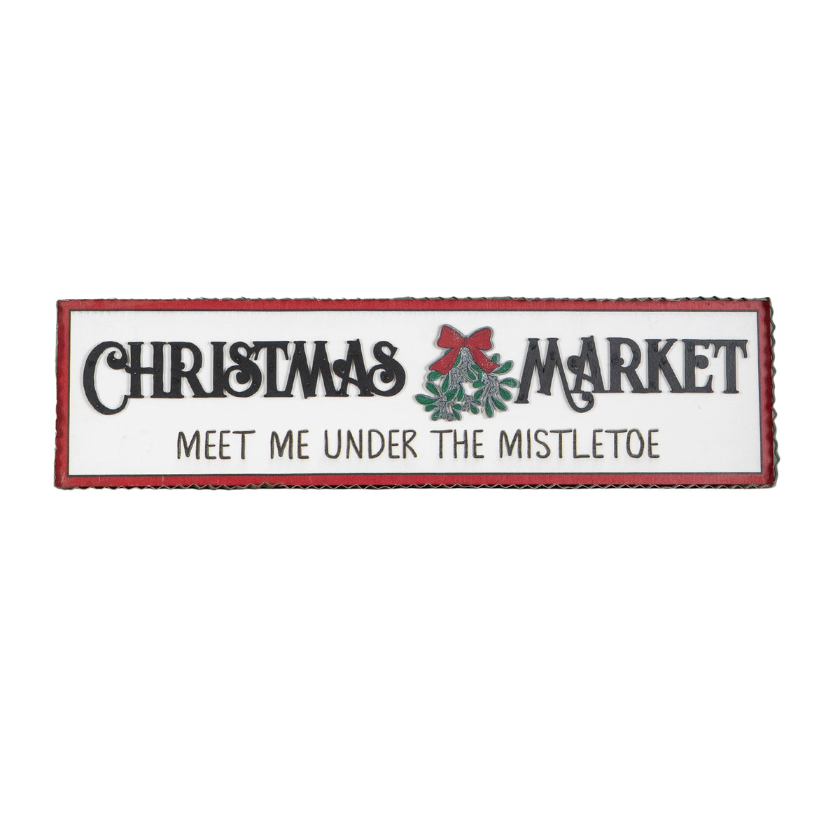 82cm Black and White Wooden Christmas Market Hanging Sign