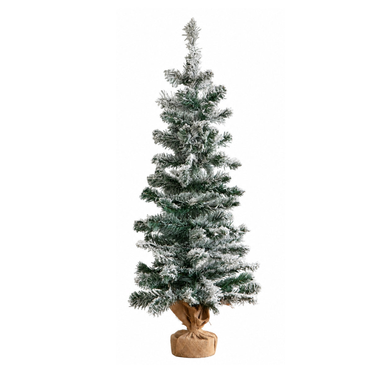 90cm Snowy Fir Christmas Tree with Jute Bag Stand