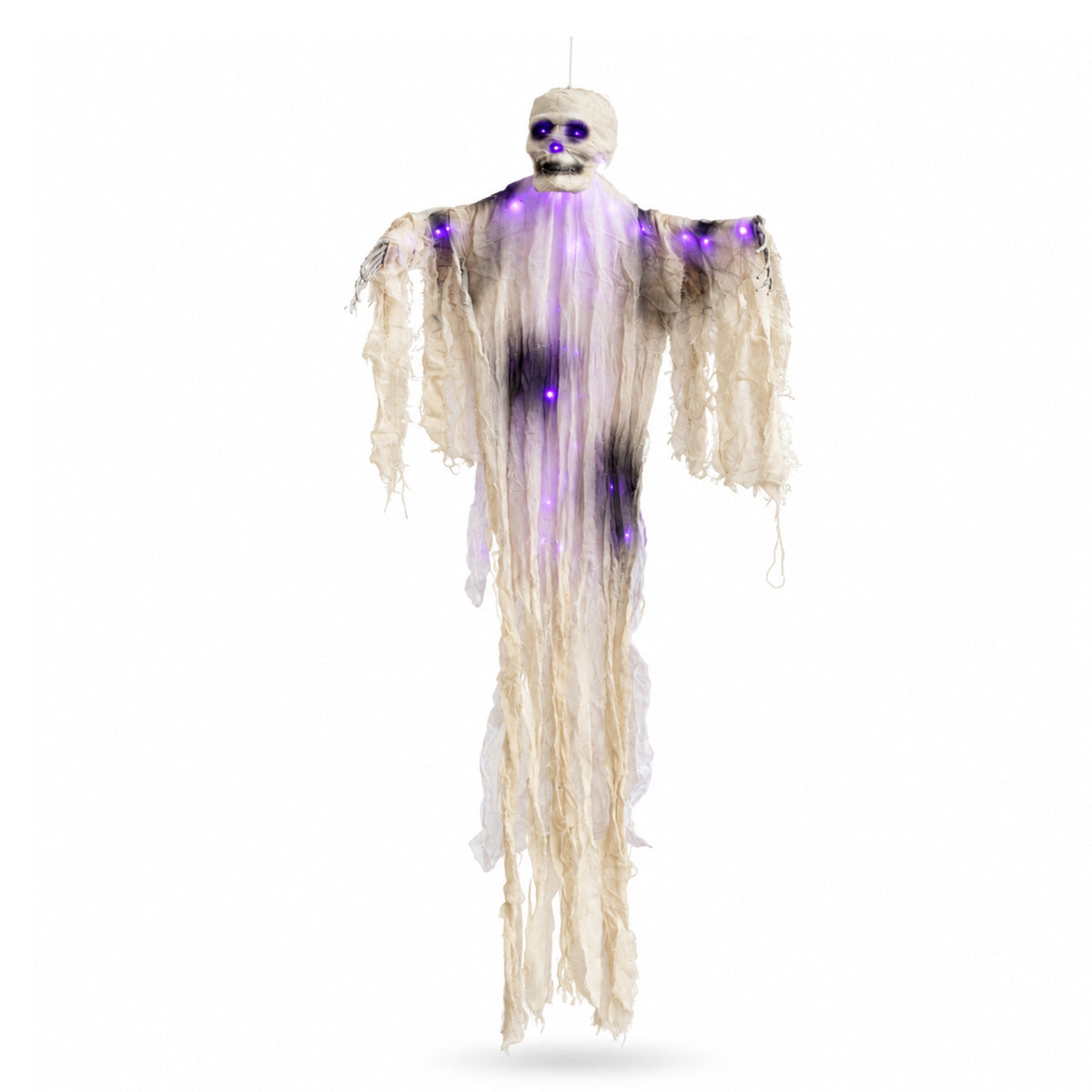1.47m Light Up Hanging Halloween Mummy with Purple LEDs