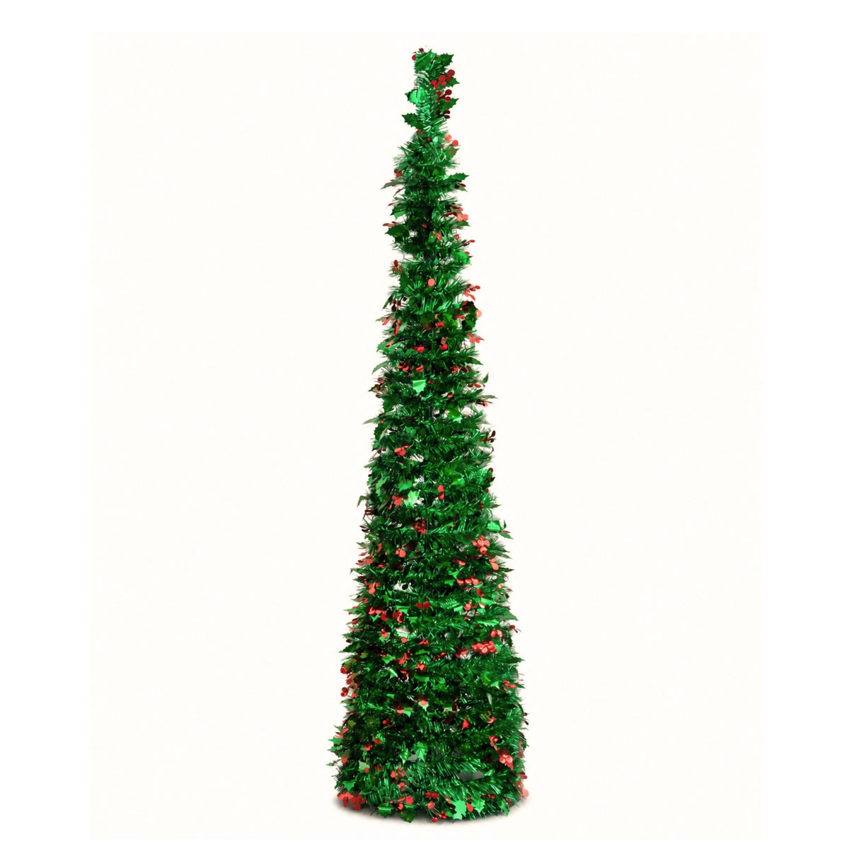 1.5m (5ft) Pop up Tinsel Christmas Tree with Stand