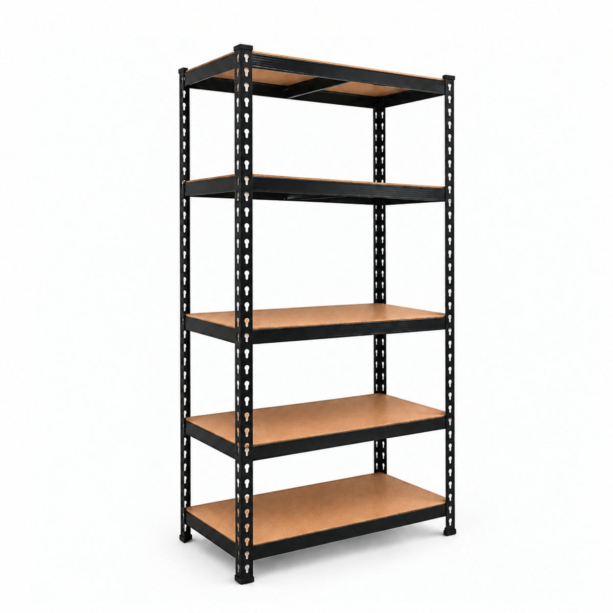 1.22m x 1.83m 5 Tier Heavy Duty Metal Shelving Storage Racking Unit in Black