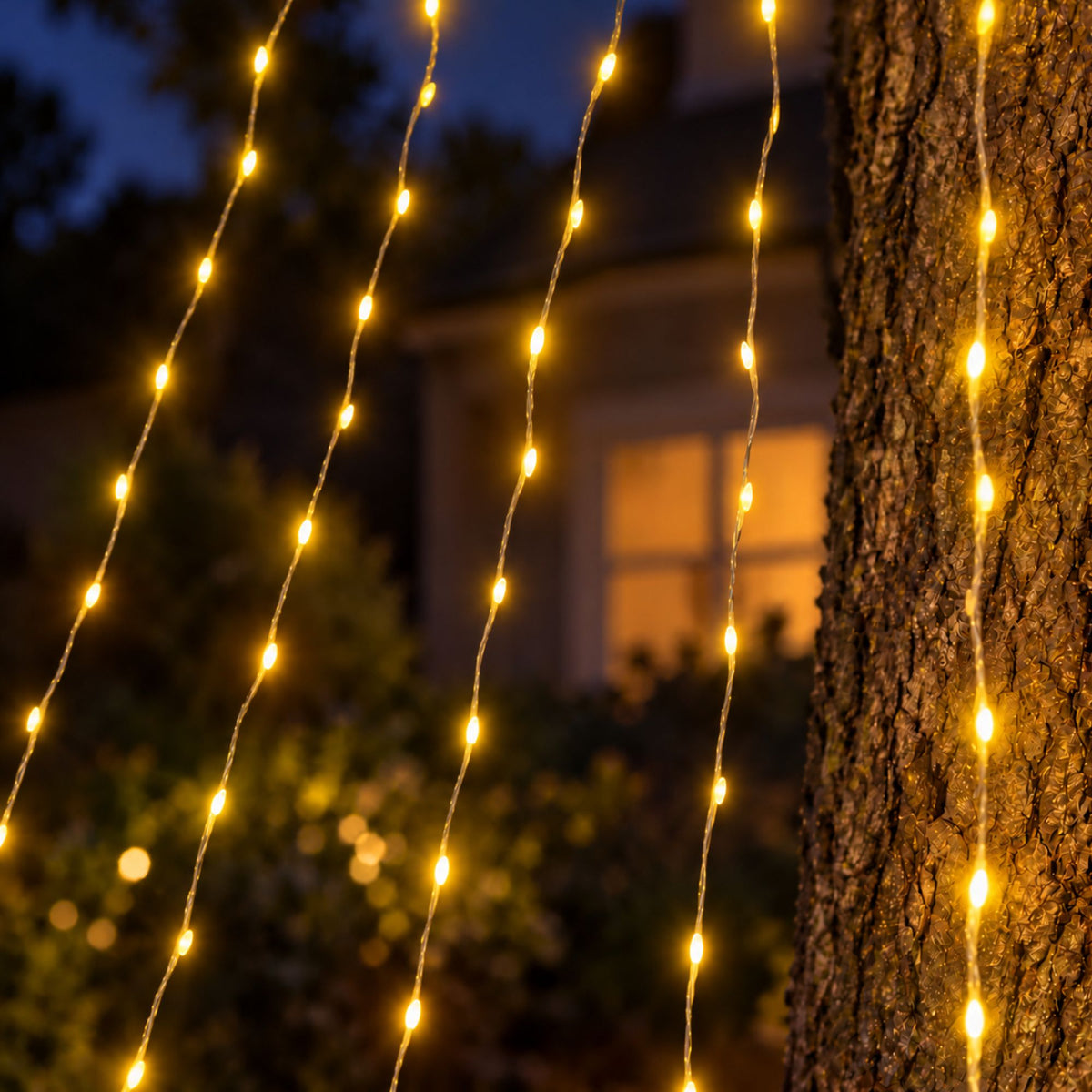 3m Two Tone Shooting Star Christmas Lights with 400 Cool White & Warm White LEDs